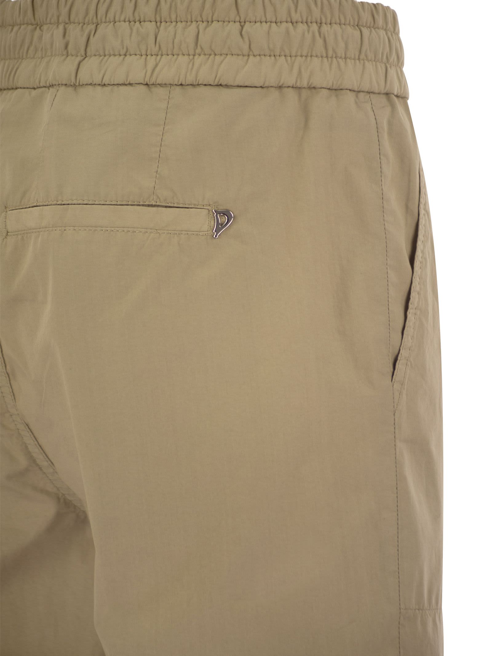 Shop Dondup Alba - Cotton Jogger Trousers In Hazelnut