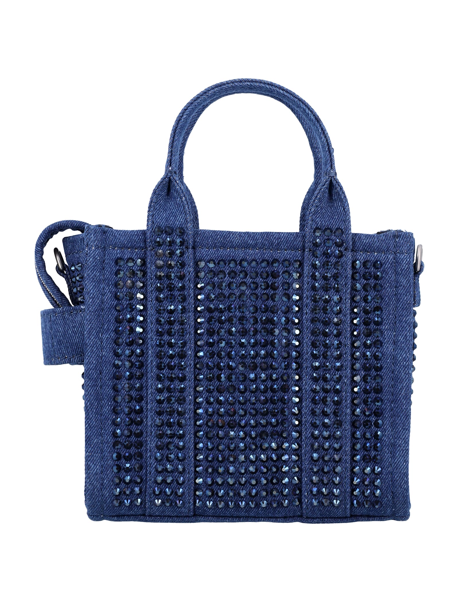 MARC JACOBS THE CRYSTAL DENIM CROSSBODY TOTE BAG