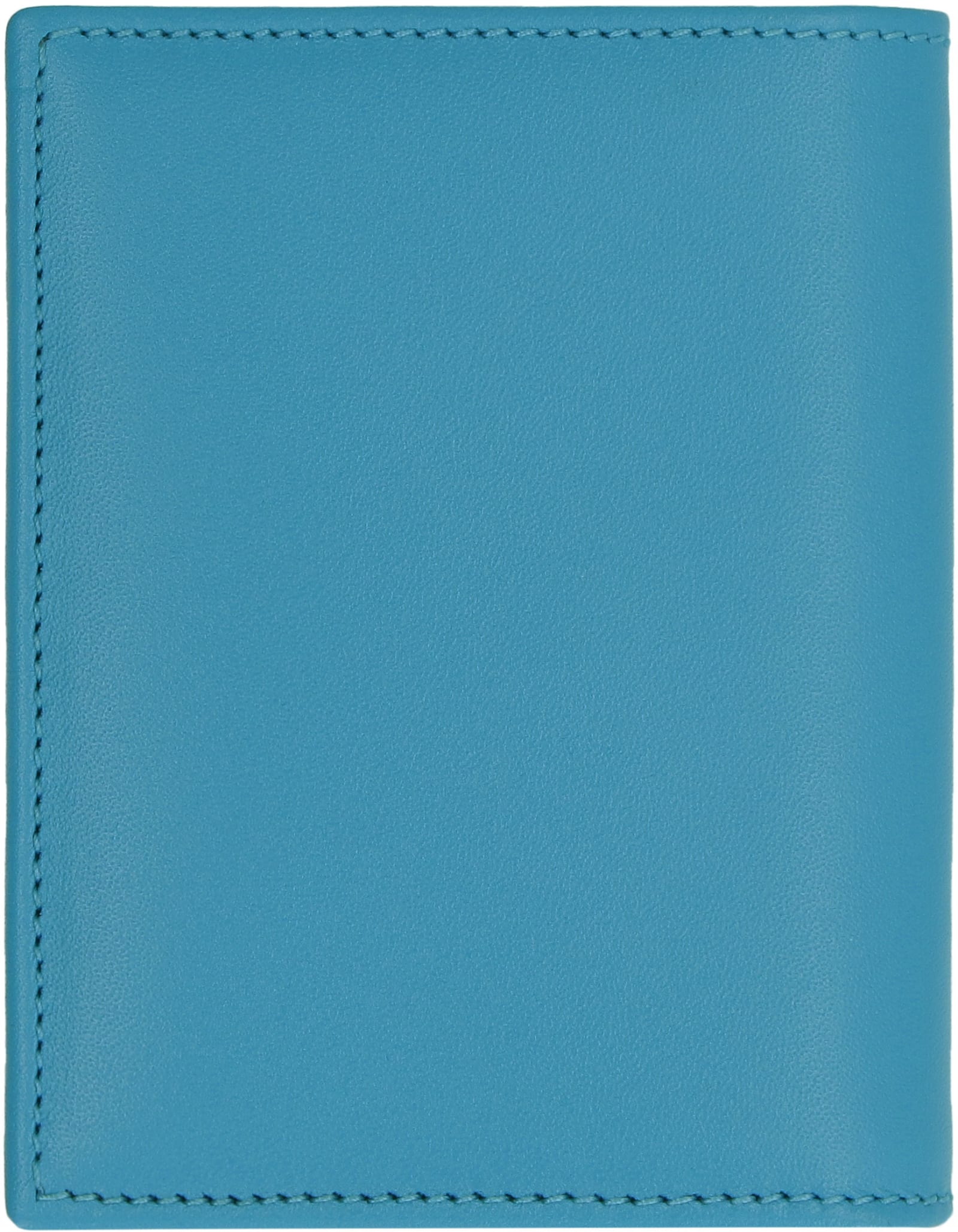 Shop Comme Des Garçons Leather Card Holder In Light Blue