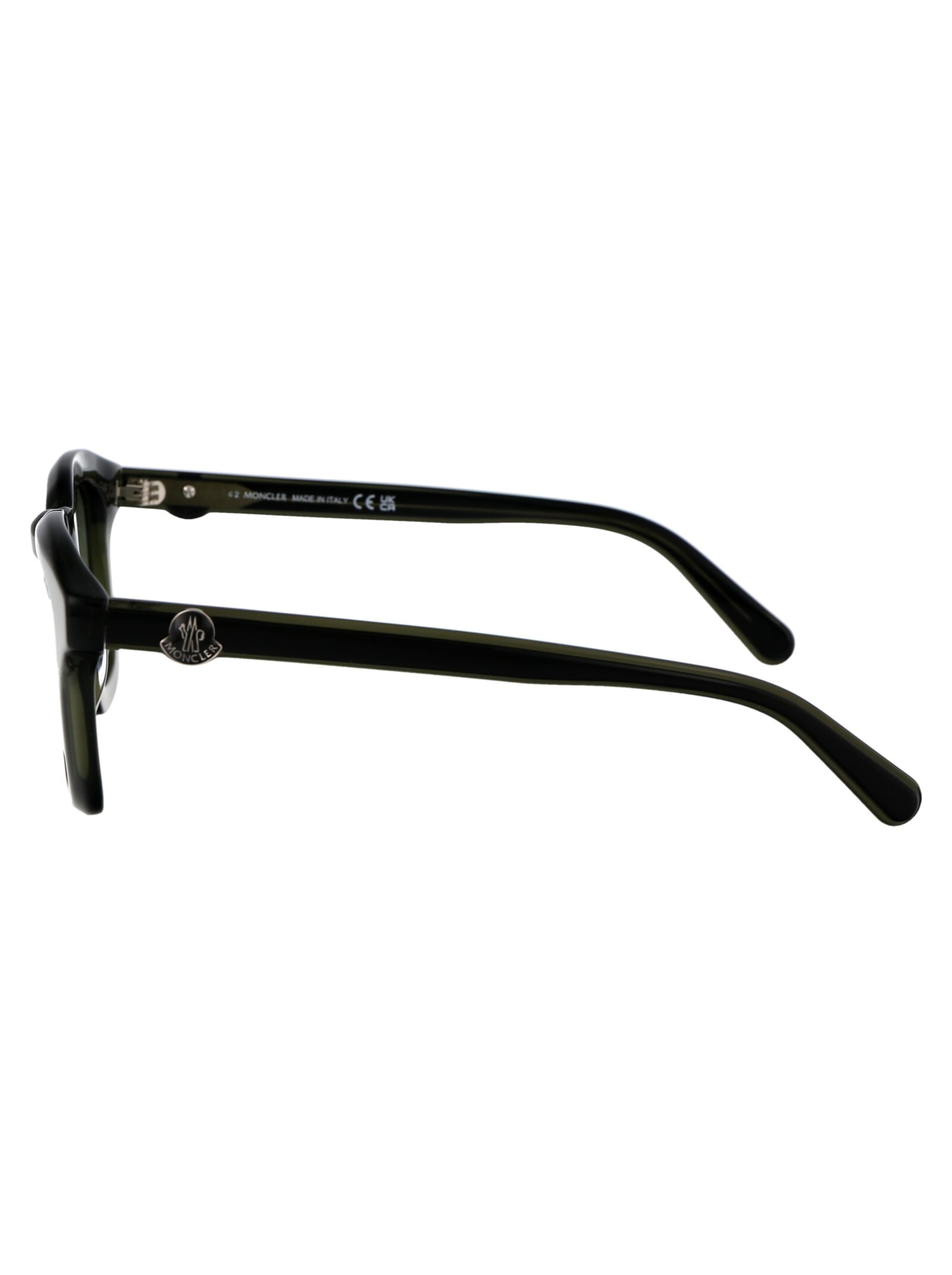 Shop Moncler Ml0262 Sunglasses In 96q Verde Scuro Lucido