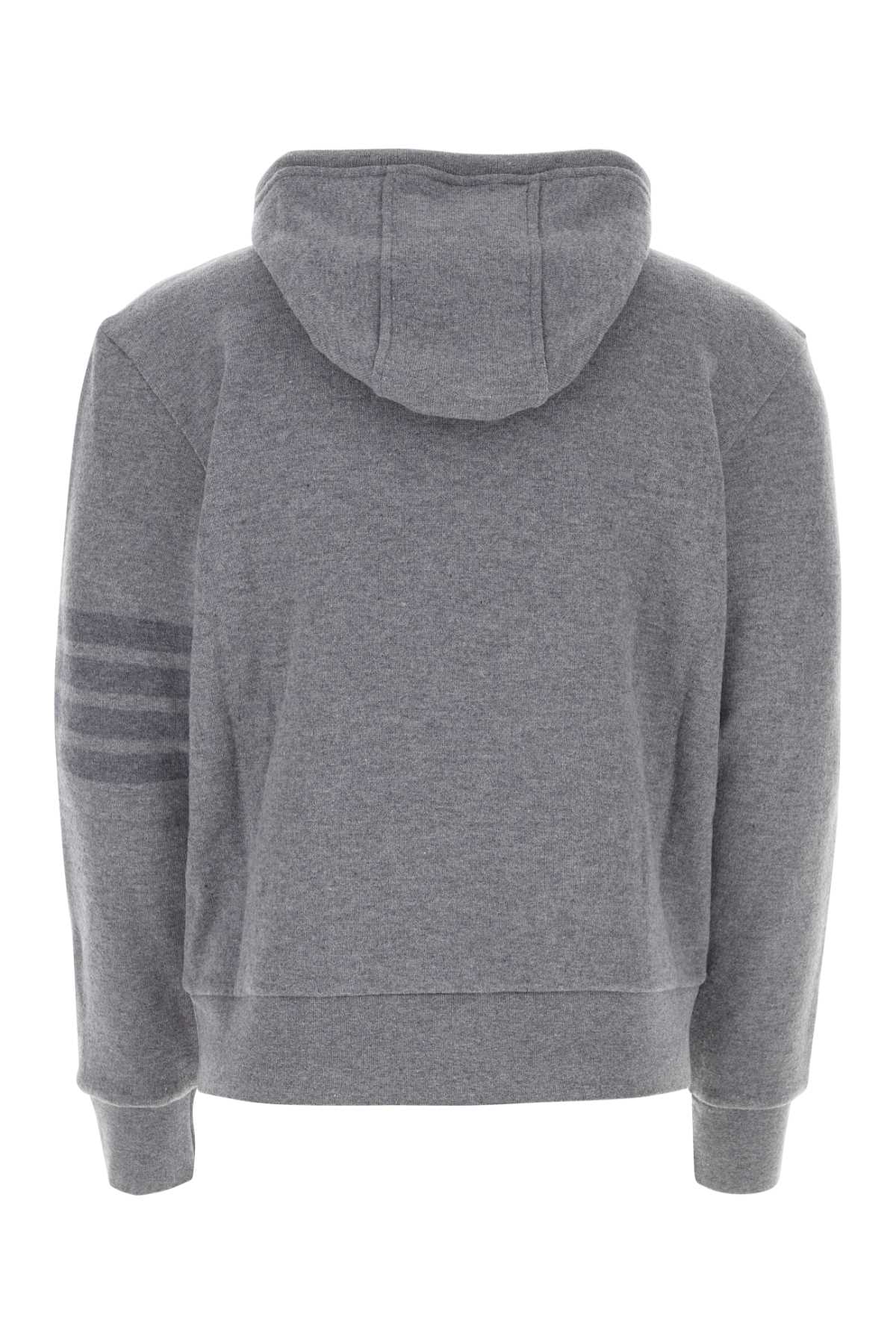 Shop Thom Browne Grey Wool Sweatshirt In Ltgrey