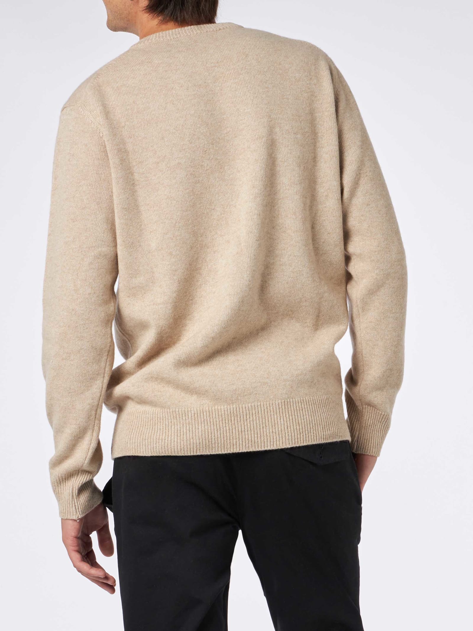 MC2 SAINT BARTH MAN SWEATER WITH PARIS TO ST.BARTH FRONT PRINT