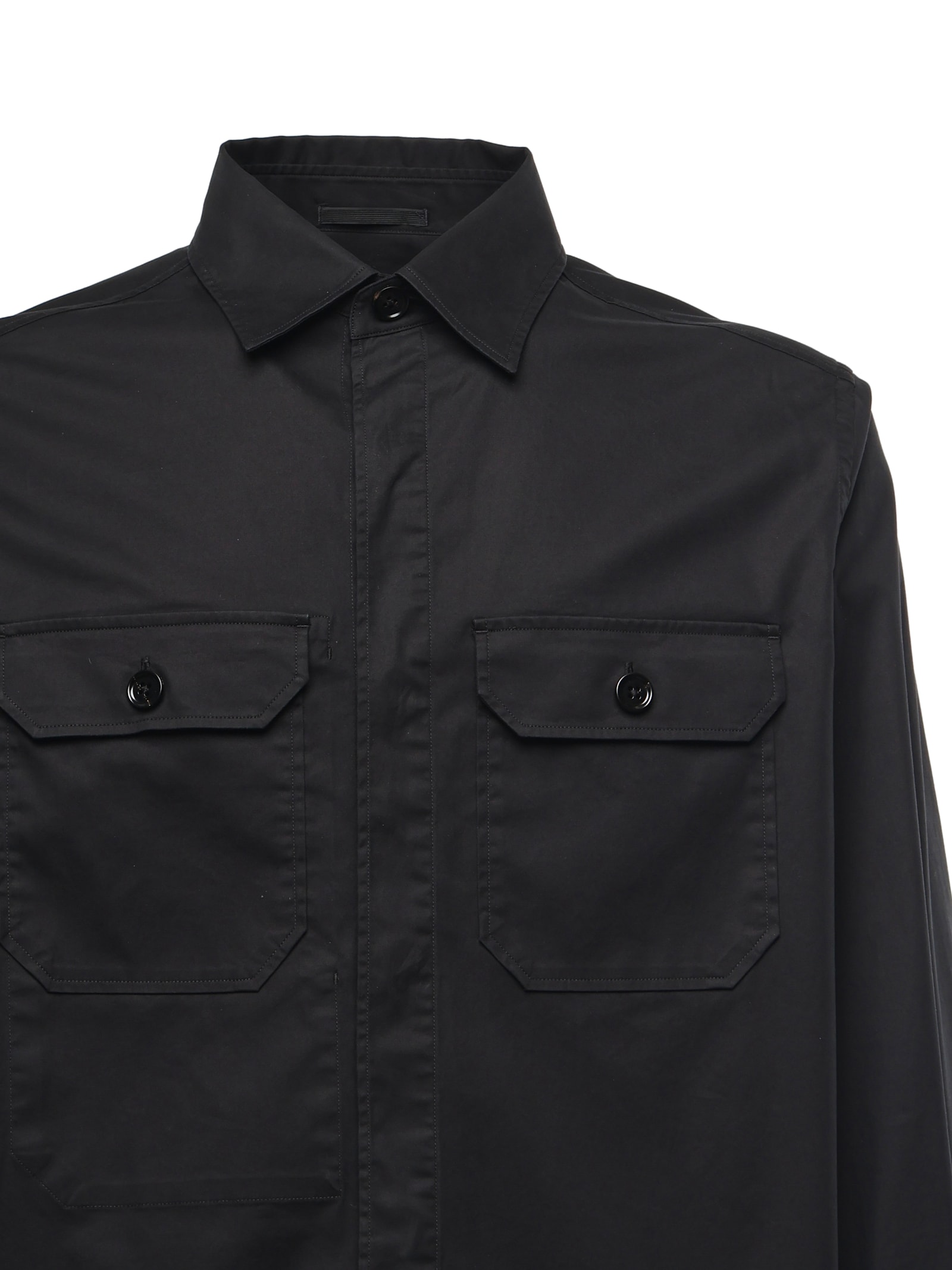 Shop Zegna Cotton Blend Shirt
