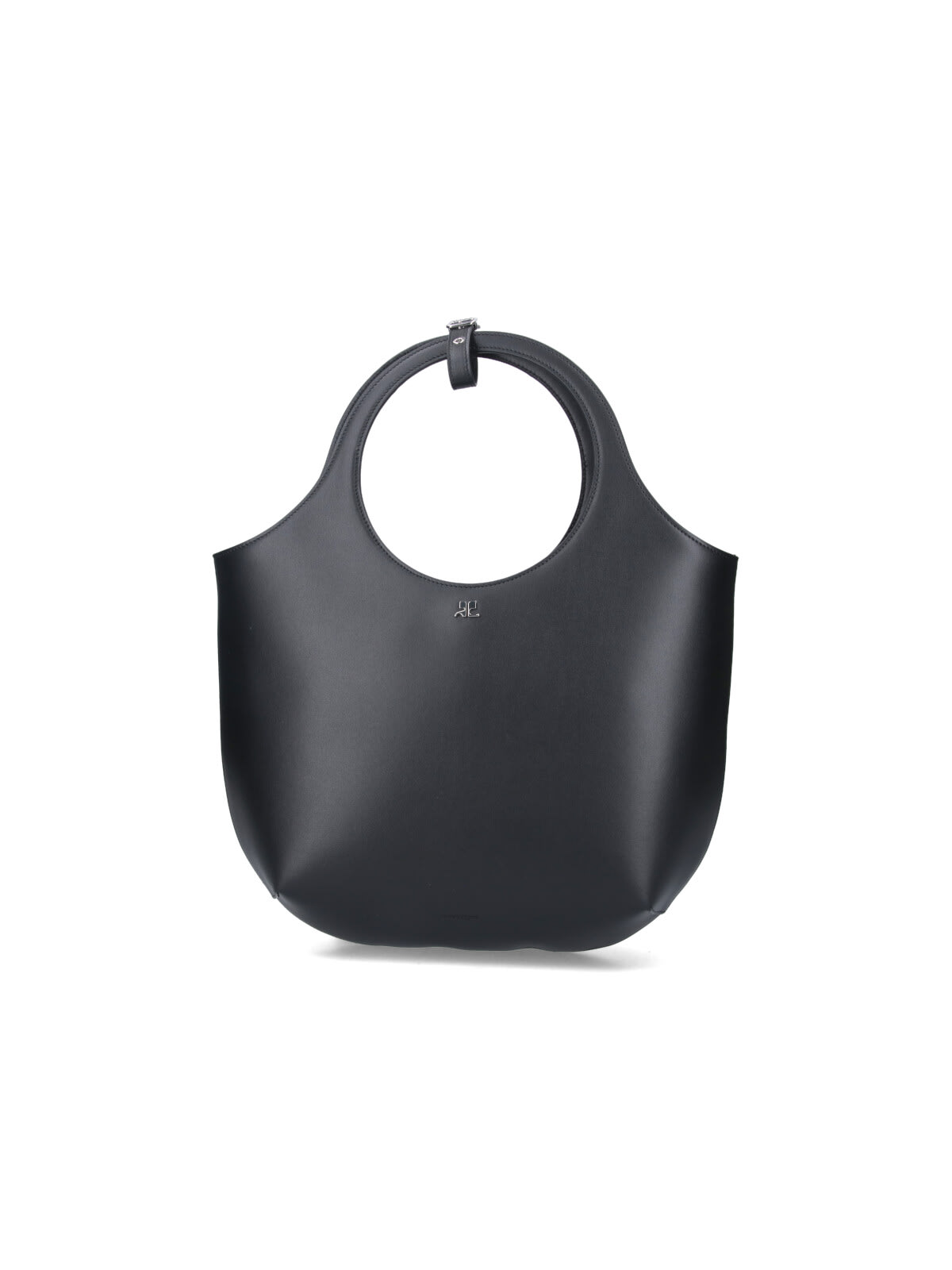 Shop Courrèges Medium Handbag Holy In Black