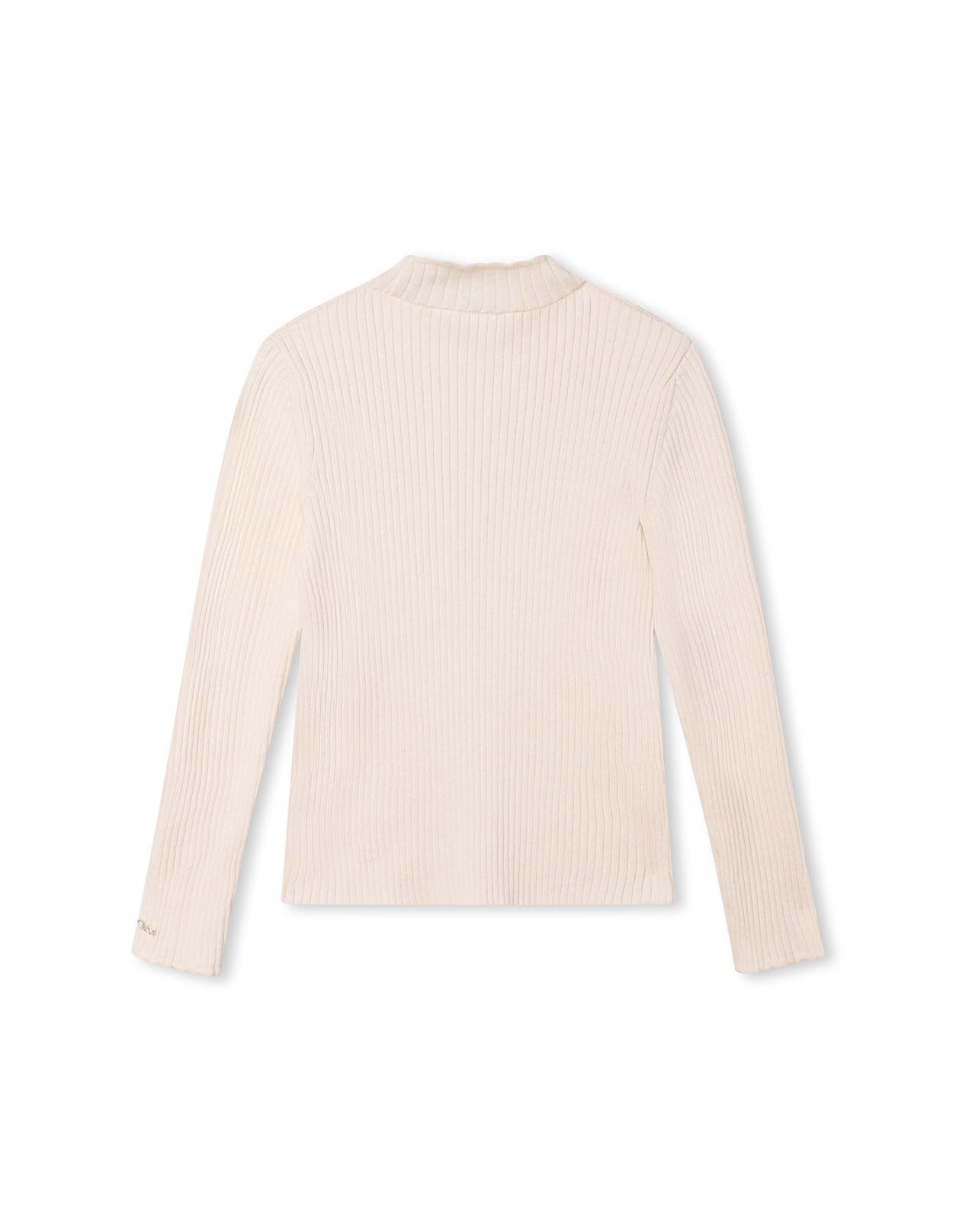 Shop Chloé Ivory Ribbed Knitted Pullover In Avorio