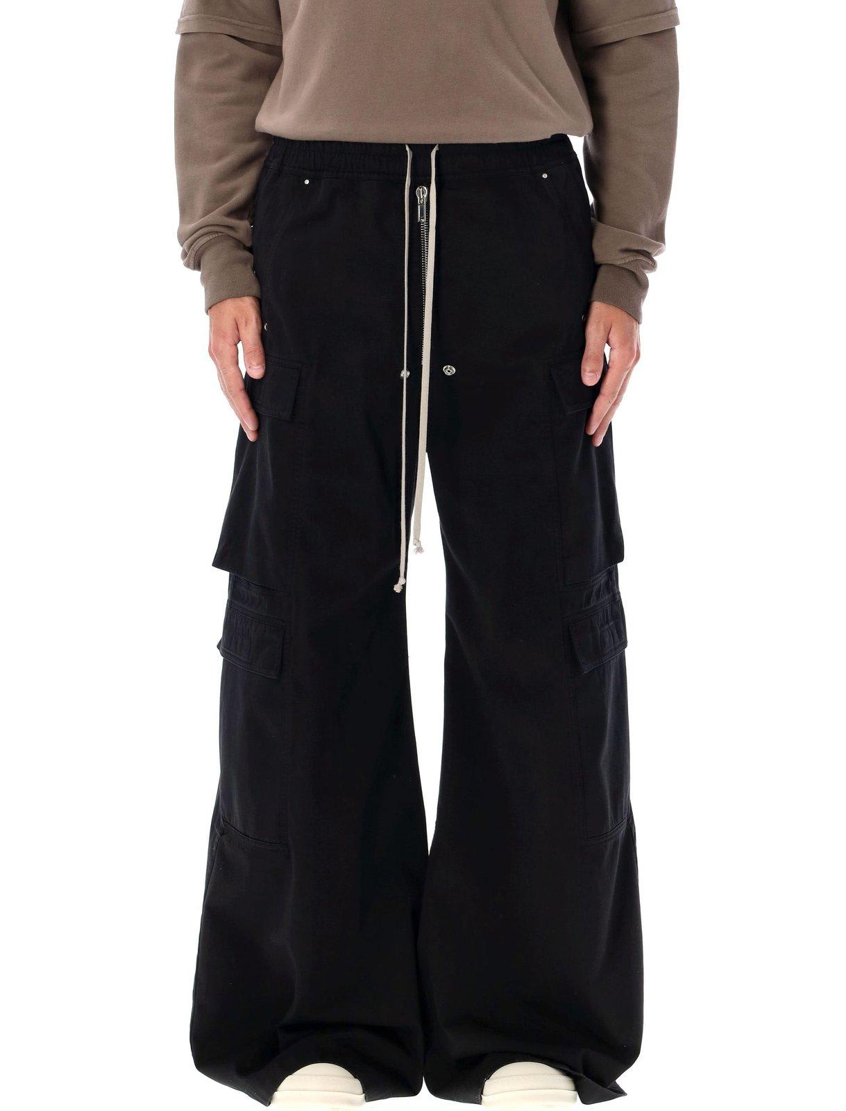 Shop Drkshdw Double Cargo Jumbo Bela Drawstring Pants In Black