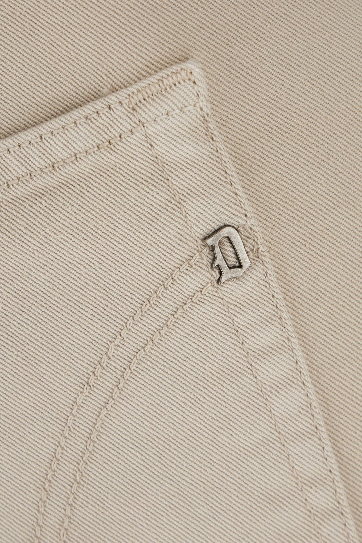 Dondup Light Grey Stretch Denim Jeans In Lievito