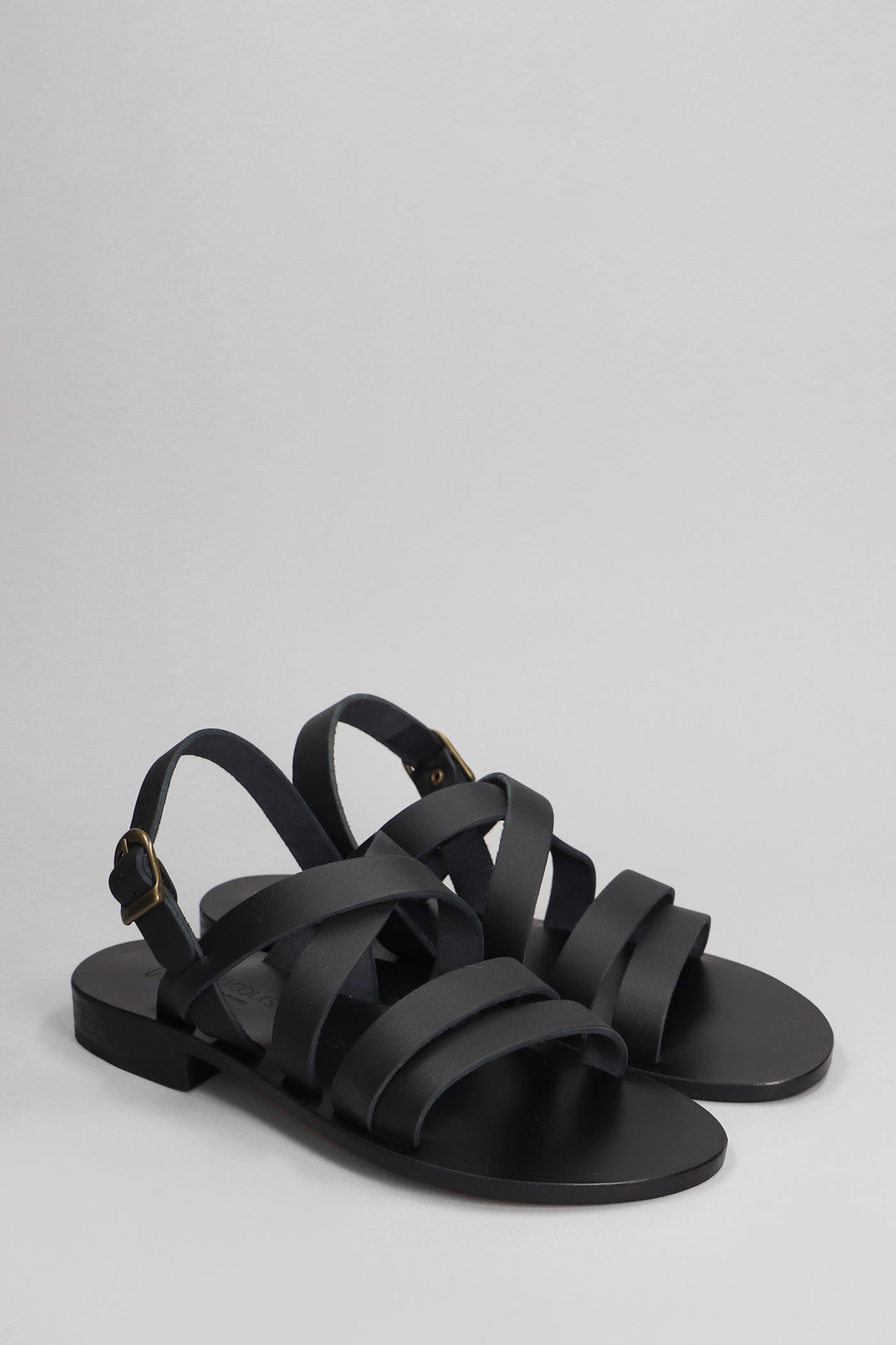 Shop Kjacques Dikara H Flats In Black Leather