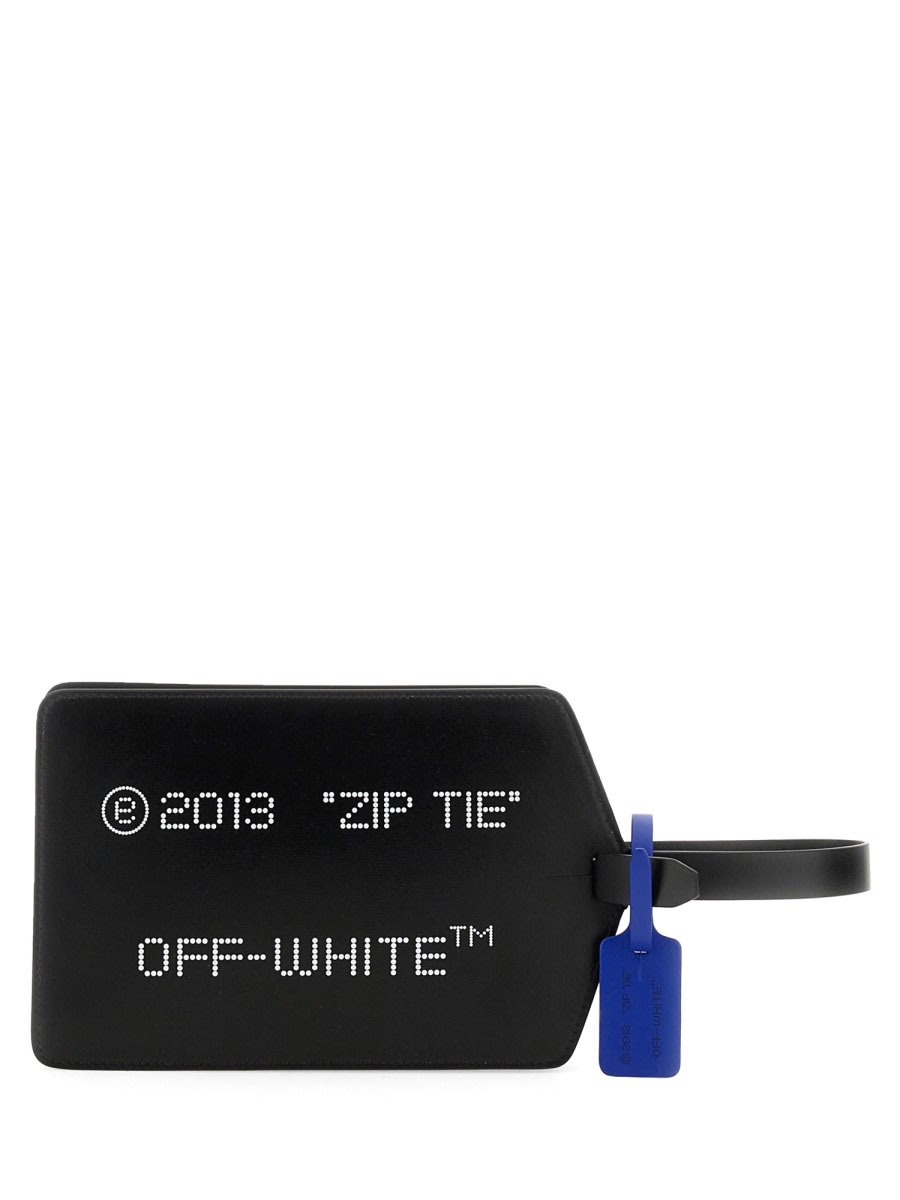 Shop Off-white Cluth Zipper Tie Medium In Black