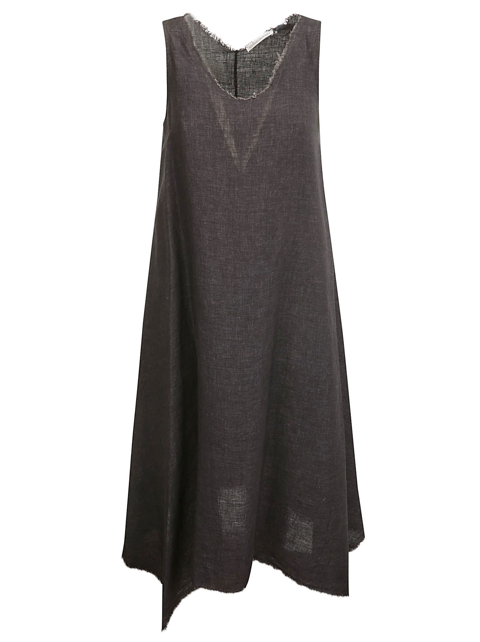 Linen Dress With Side Tips