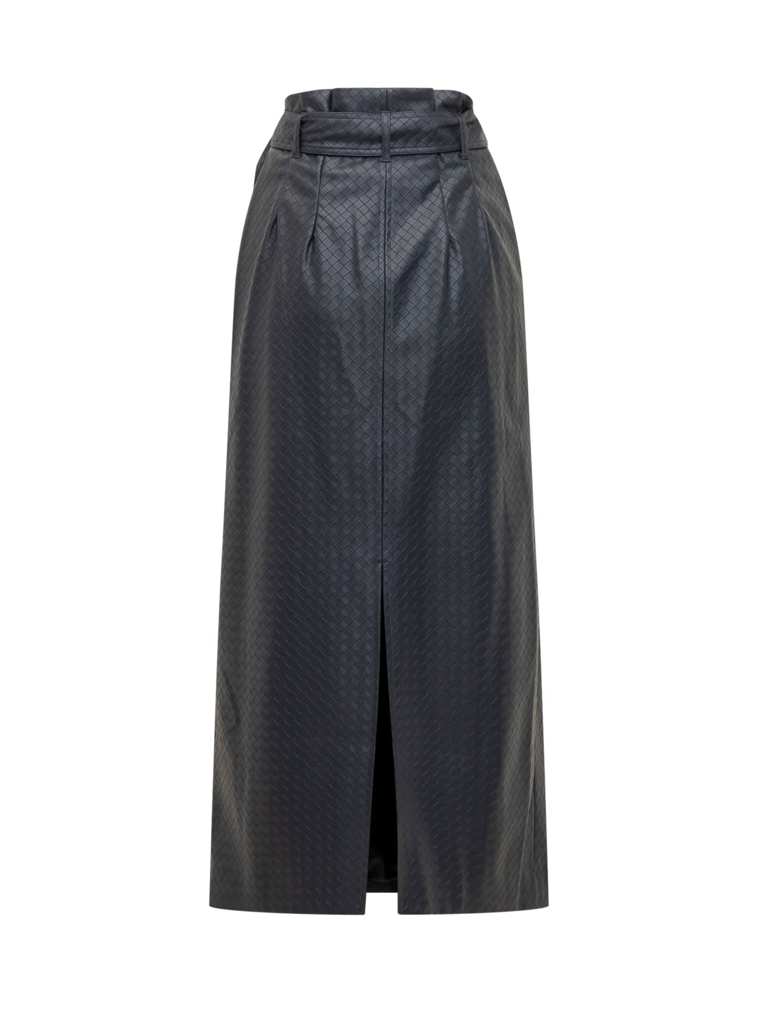 Shop Rotate Birger Christensen Midi Skirt In Sky Caption Dark Blue