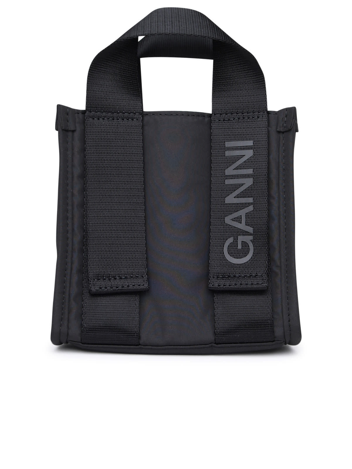 Shop Ganni Black Polyester Mini Bag In Nero