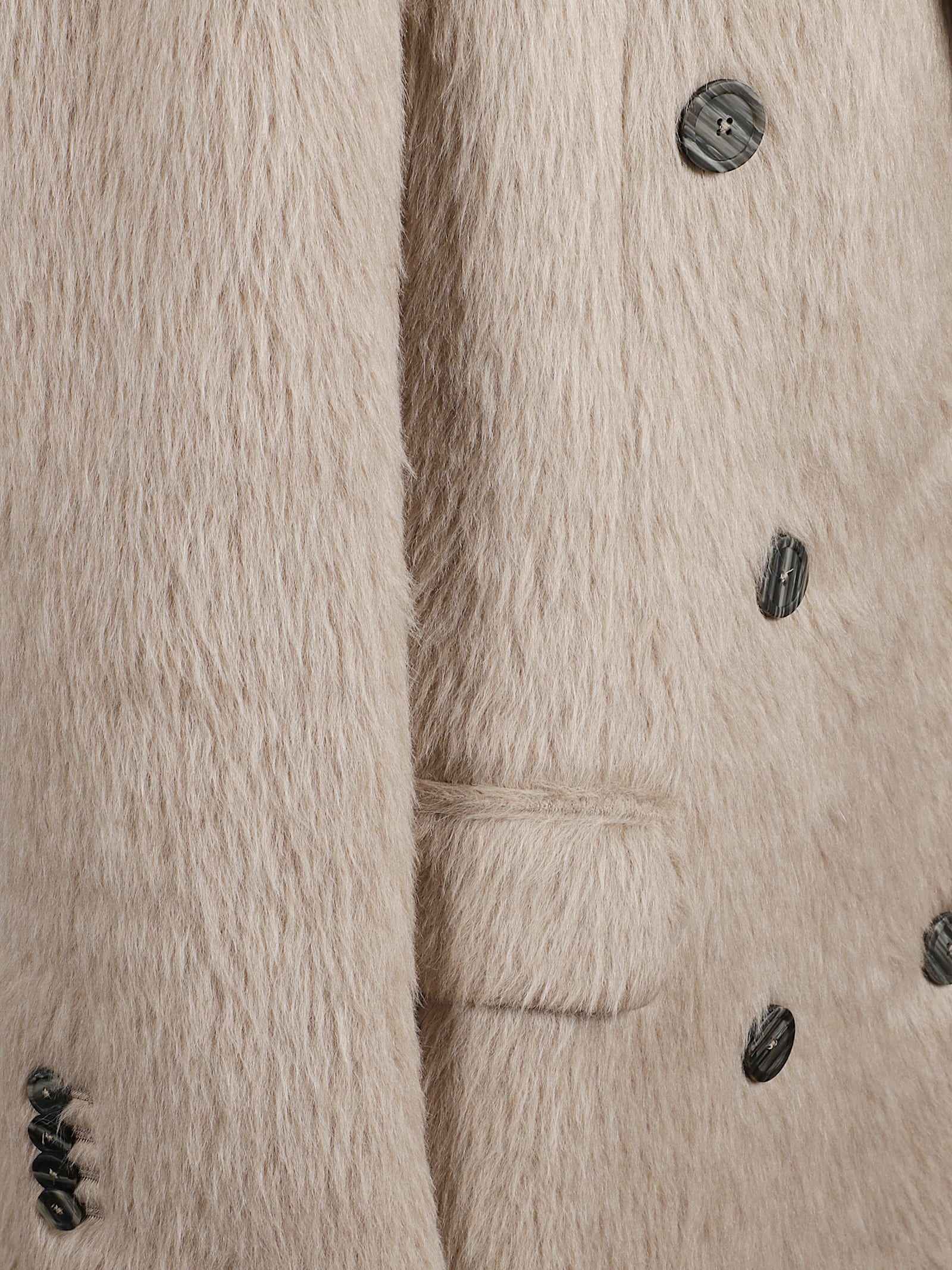 Tagliatore Tailored Beige Coat With Lapel Collar And Button Closures In Brown