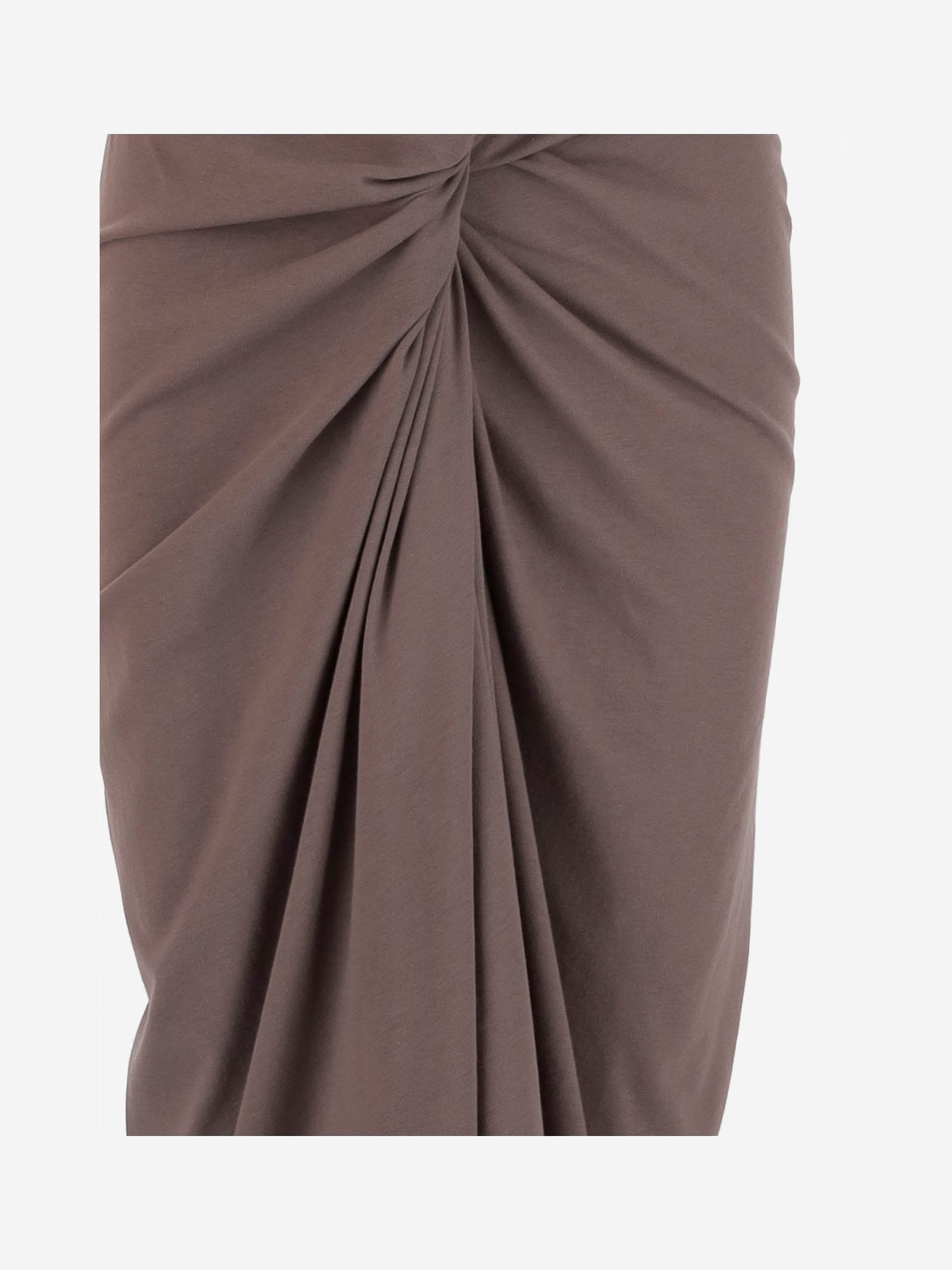 Dries Van Noten Long Cotton Skirt In Smoke