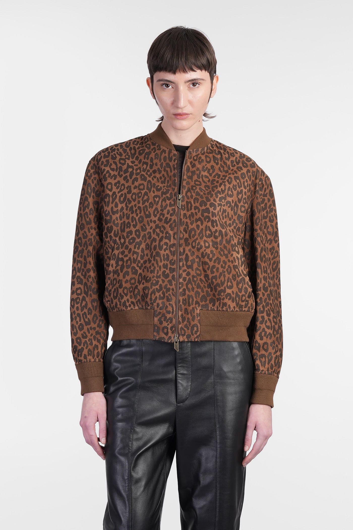 Salvatore Santoro Bomber In Animalier Leather
