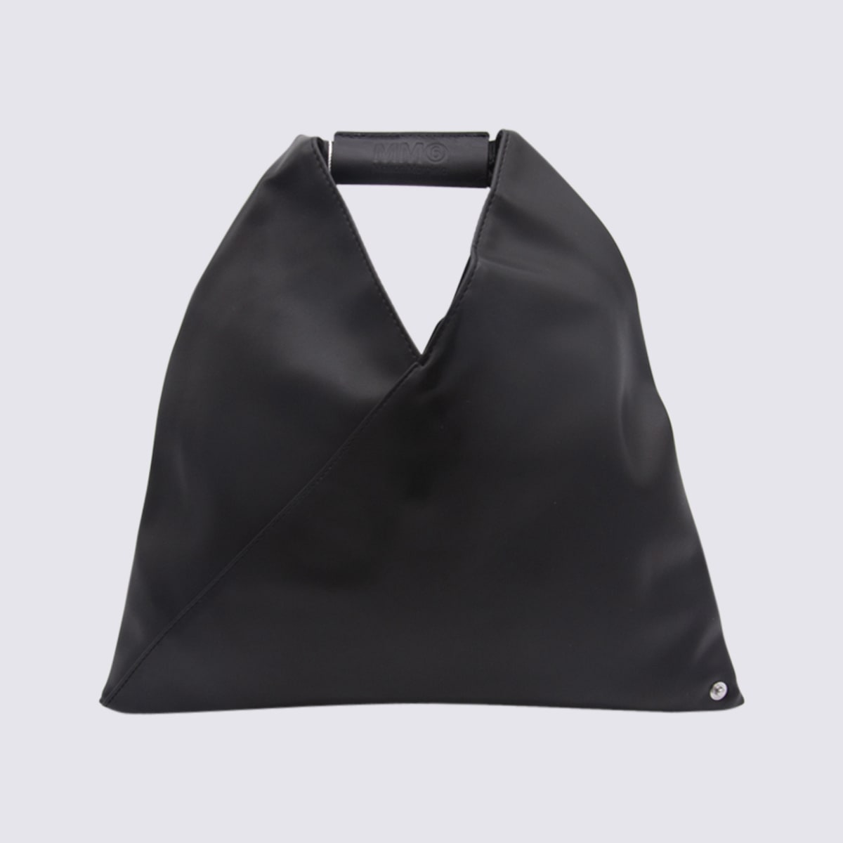 Mm6 Maison Margiela Black Leather Japanese Tote Bag