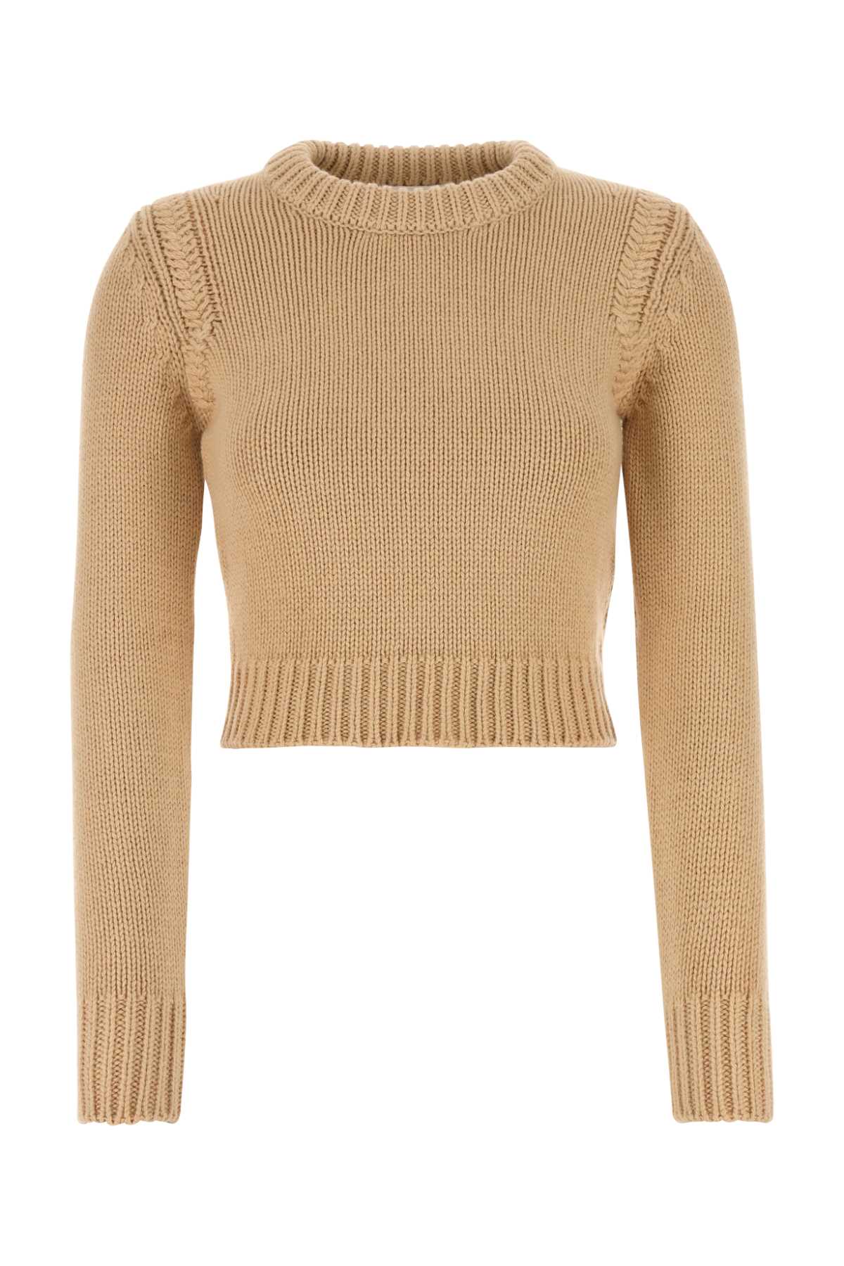 Shop Chloé Beige Cotton And Cashmere Sweater In Ultimatenude