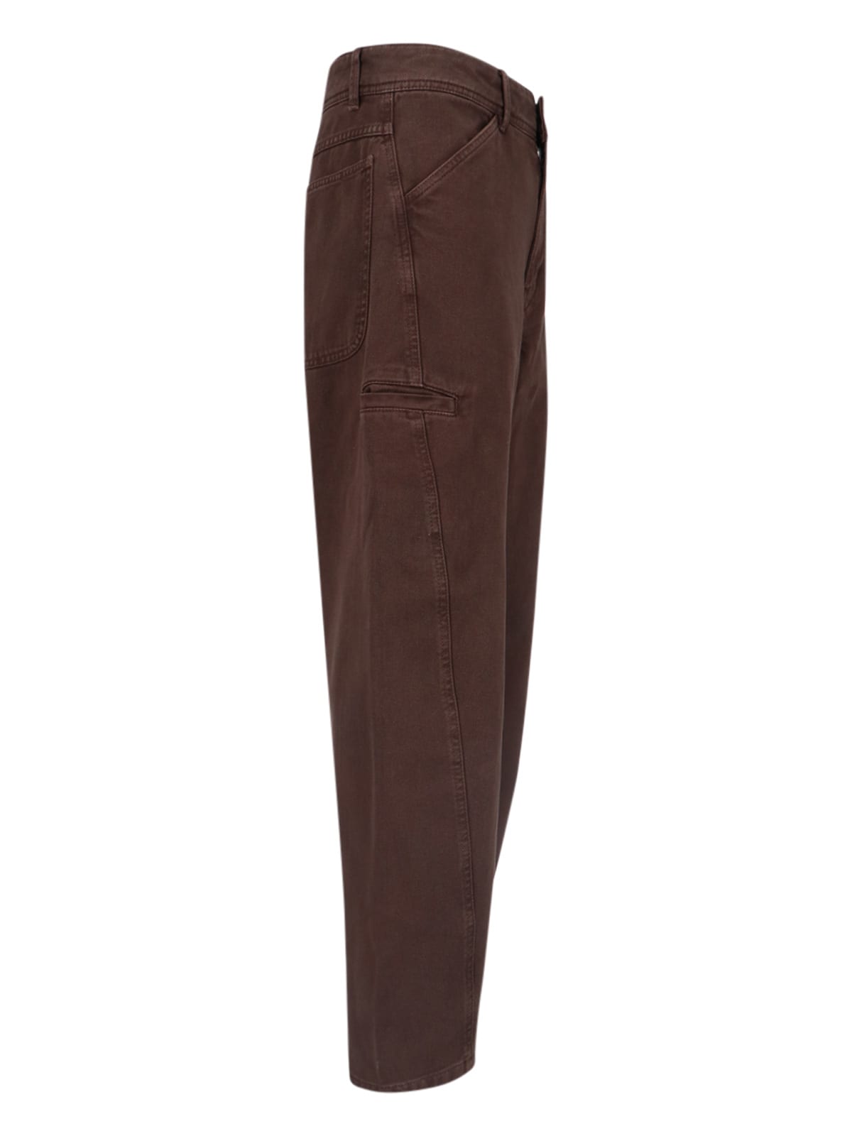 Shop Lemaire Twisted Carpenter Jeans In Brown