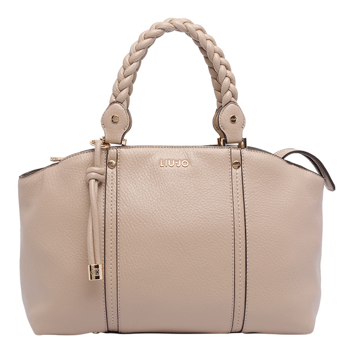 Liu •jo Logo Satchel Bag In Neutral