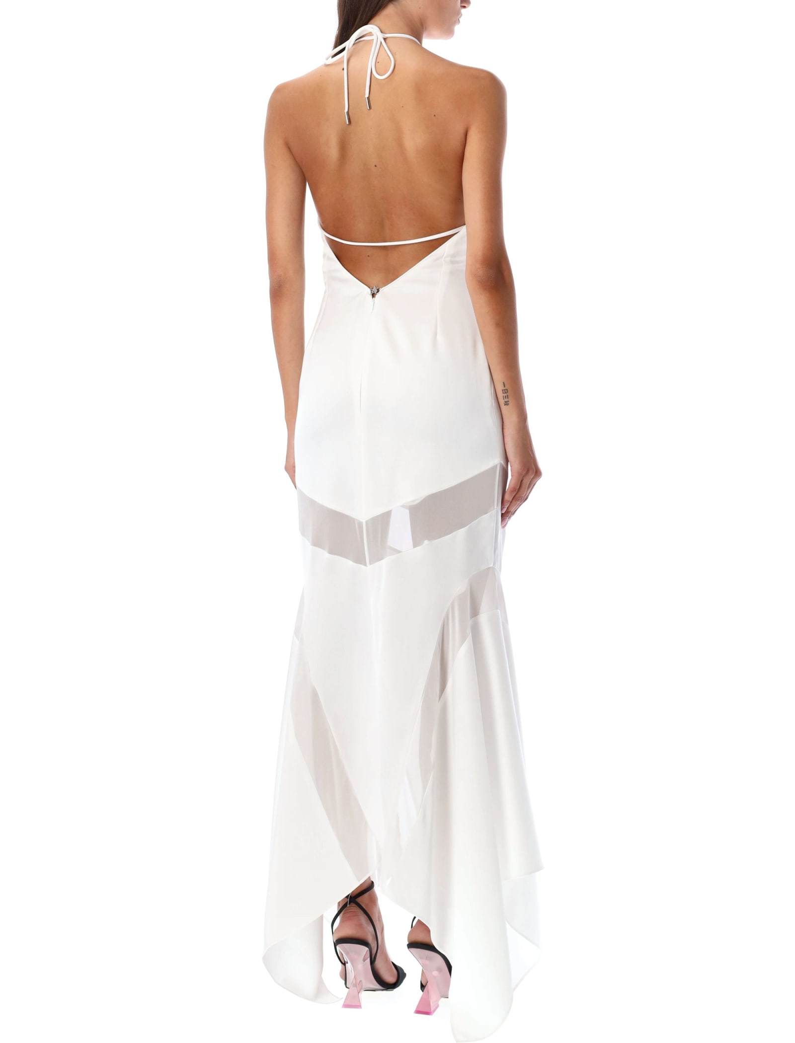 Shop Attico Saskia Midi Dress In White
