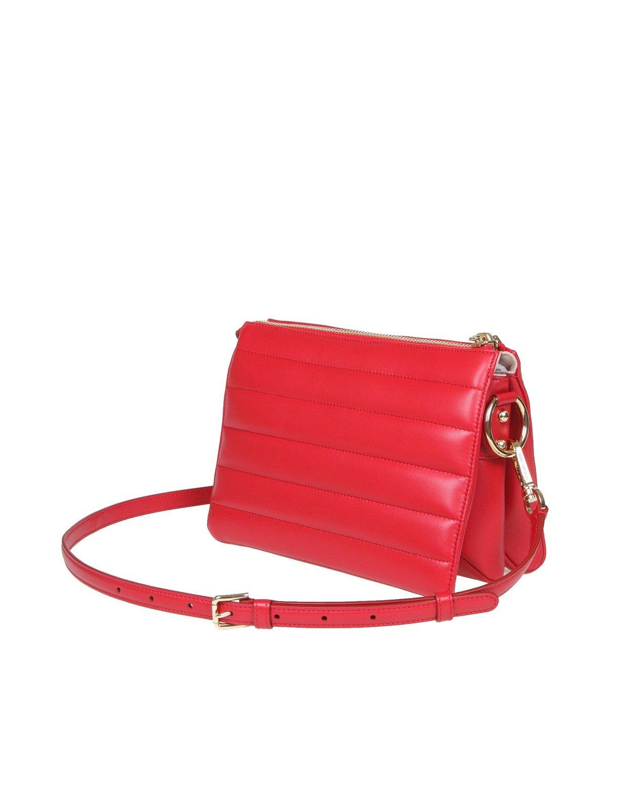 Shop Dolce & Gabbana Dolce && Gabbana Medium Quilted Tris Bag In Red