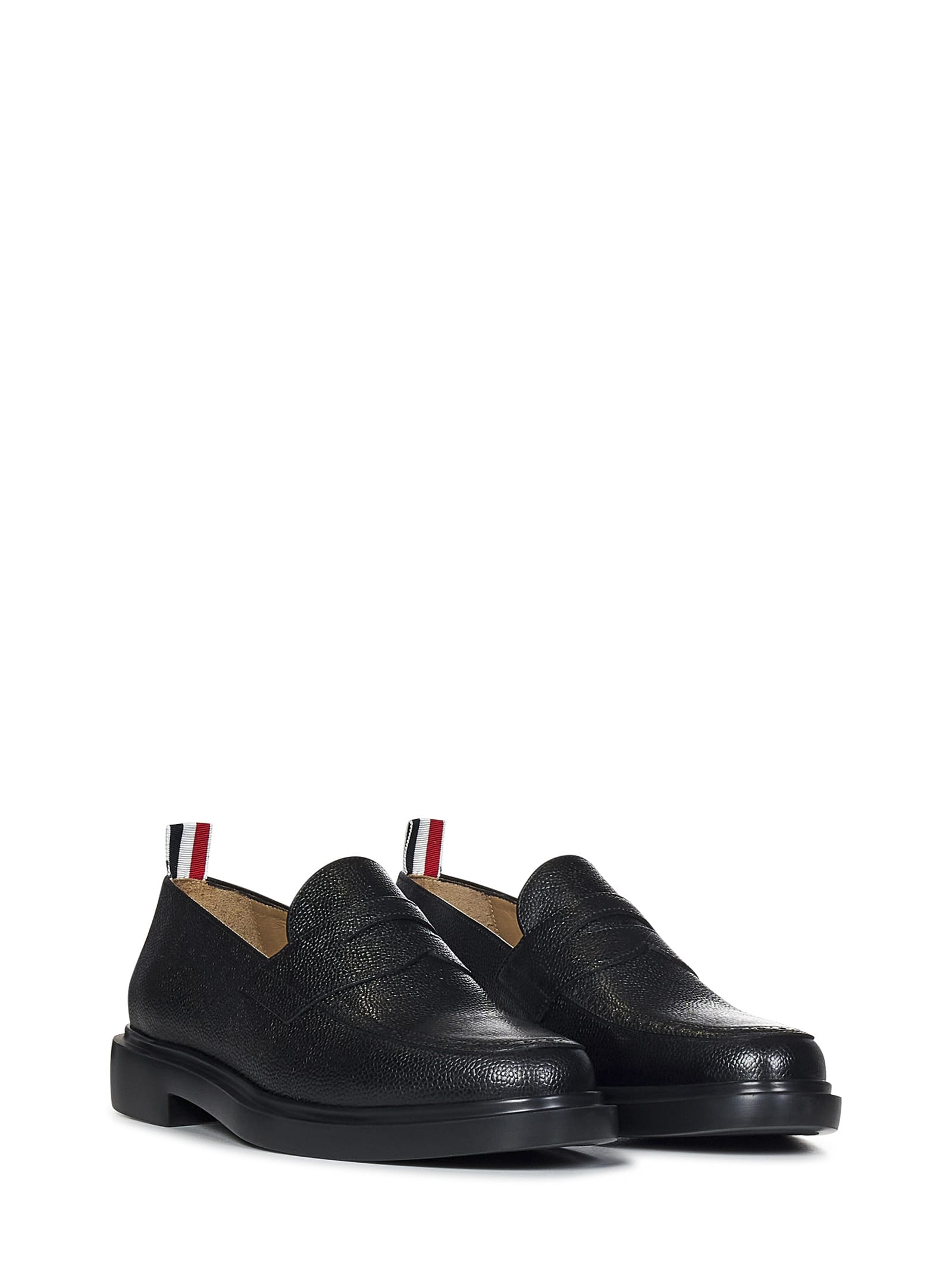 Shop Thom Browne Penny Loafers In Black