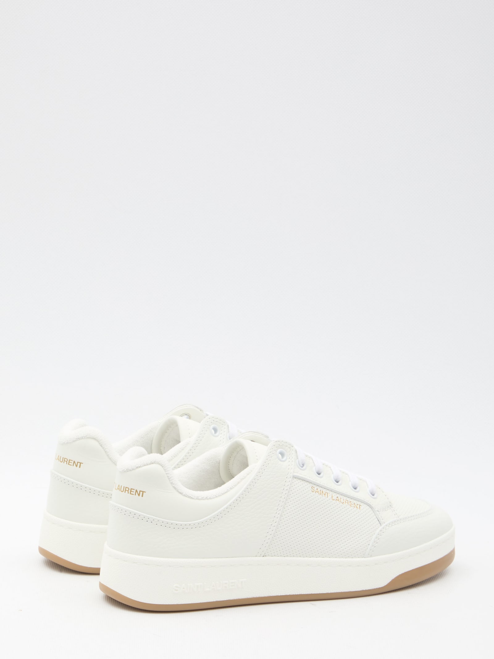 Shop Saint Laurent Sl/61 Sneakers In Bianco