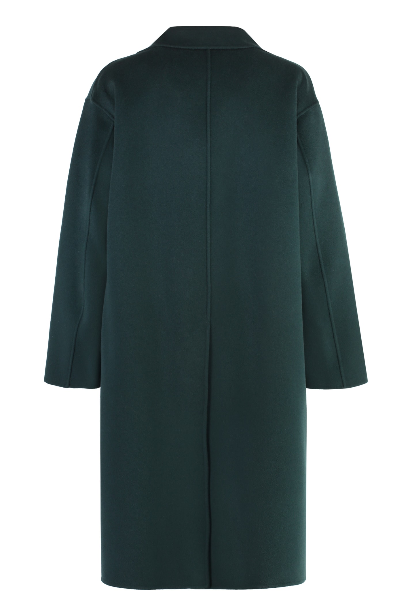 Shop 's Max Mara Oliver Double-breasted Virgin Wool Coat In Green