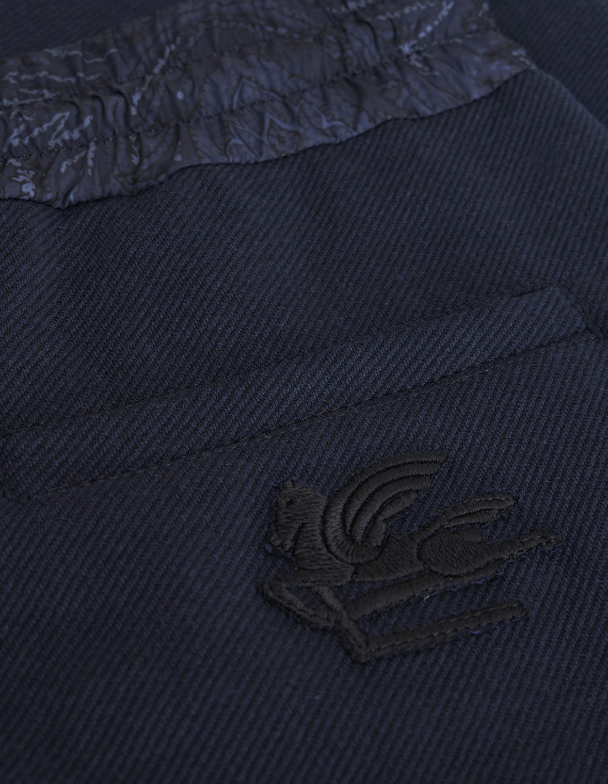 Shop Etro Blue Jersey Jogging Trousers