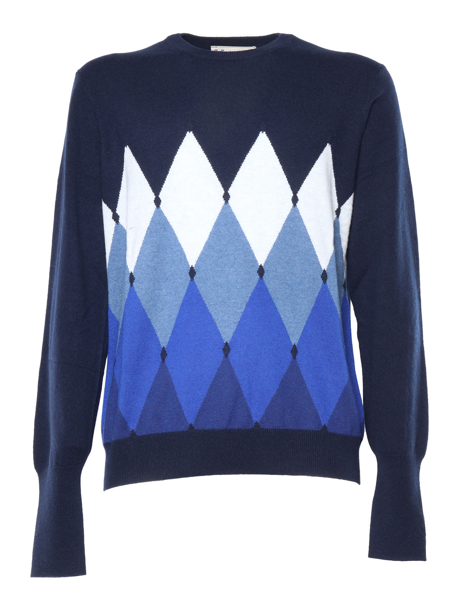 Ballantyne V Neck Pullover With Diamonds Clothing In Blue