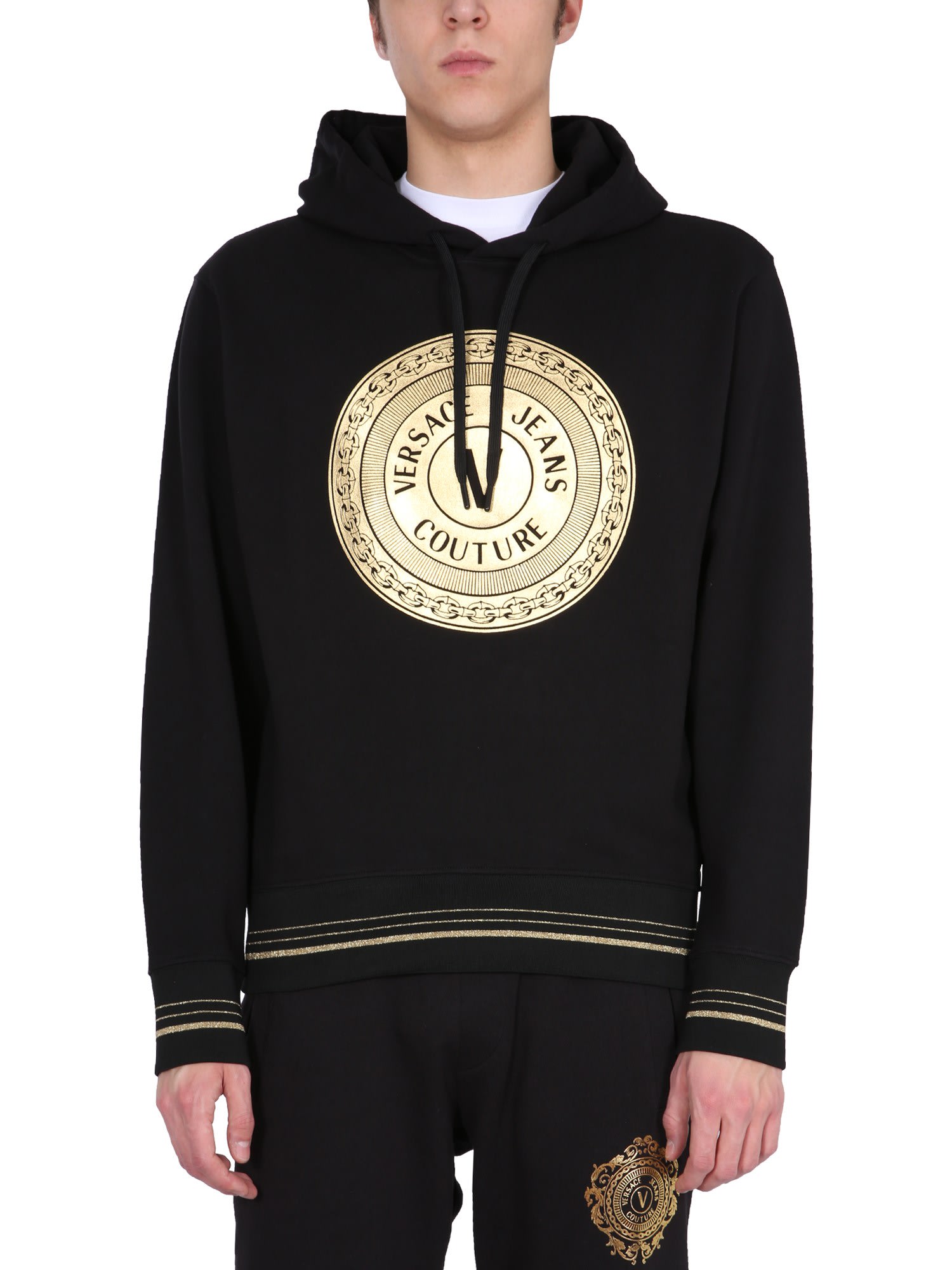 Versace Jeans Couture Sweatshirt With V Embleme Logo