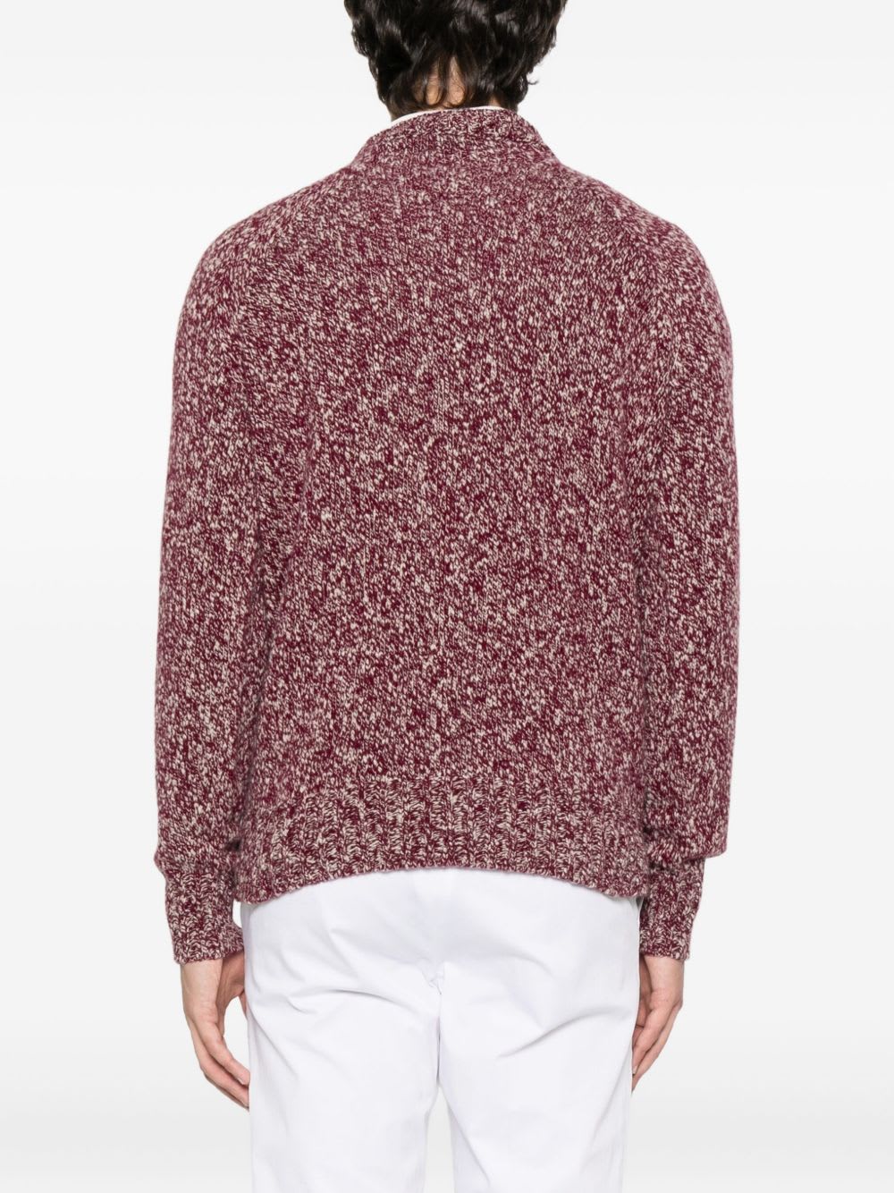 Drumohr Wool Sweater With Mottled Effect In Animal Print