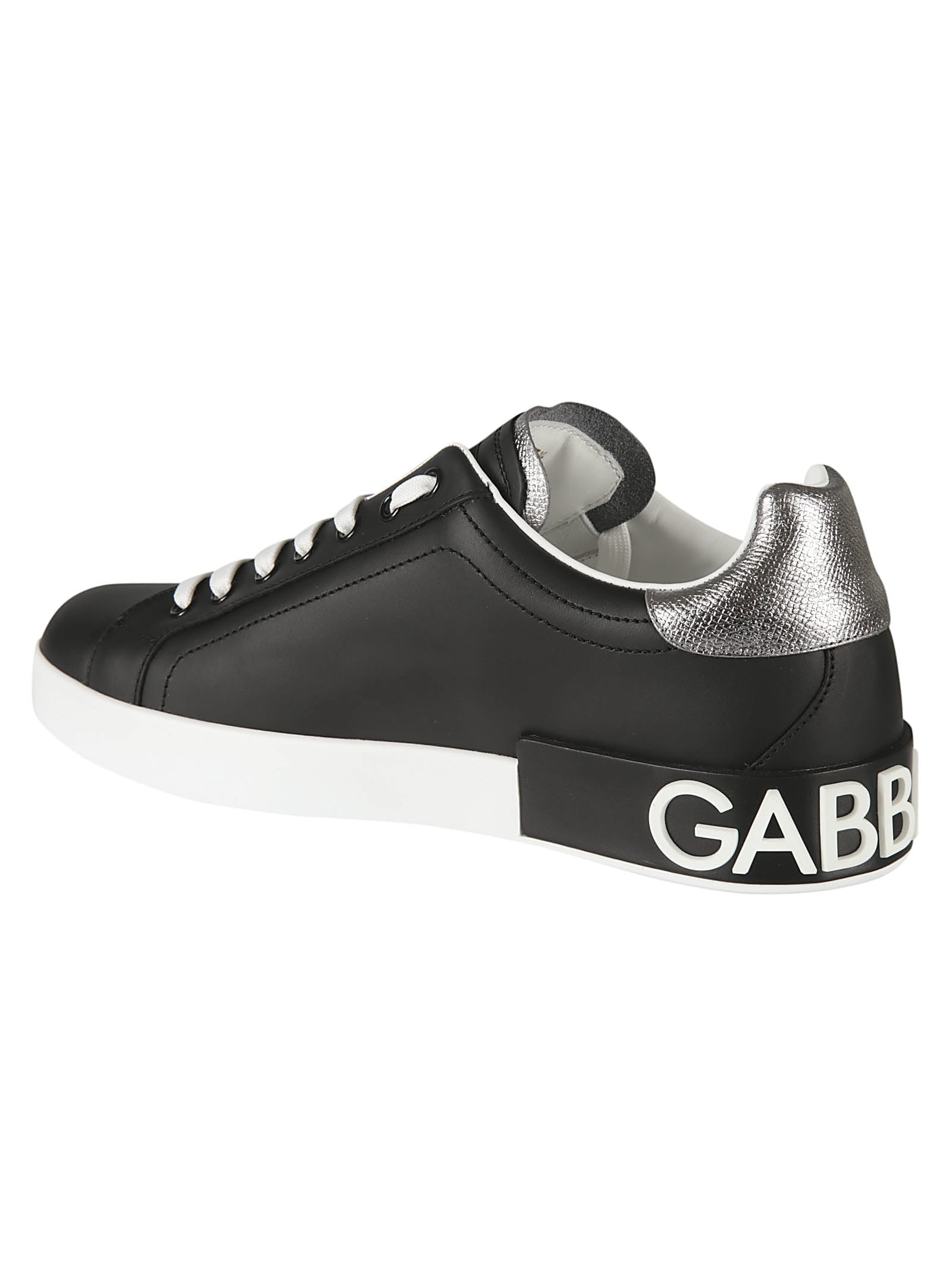 Dolce & Gabbana Dolce & Gabbana Logo Sneakers - Nero Argento - 10972641 ...