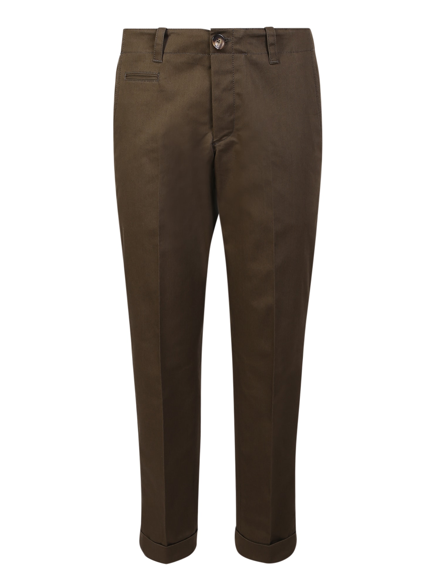 Pt01 Green Buckle Detail Trousers