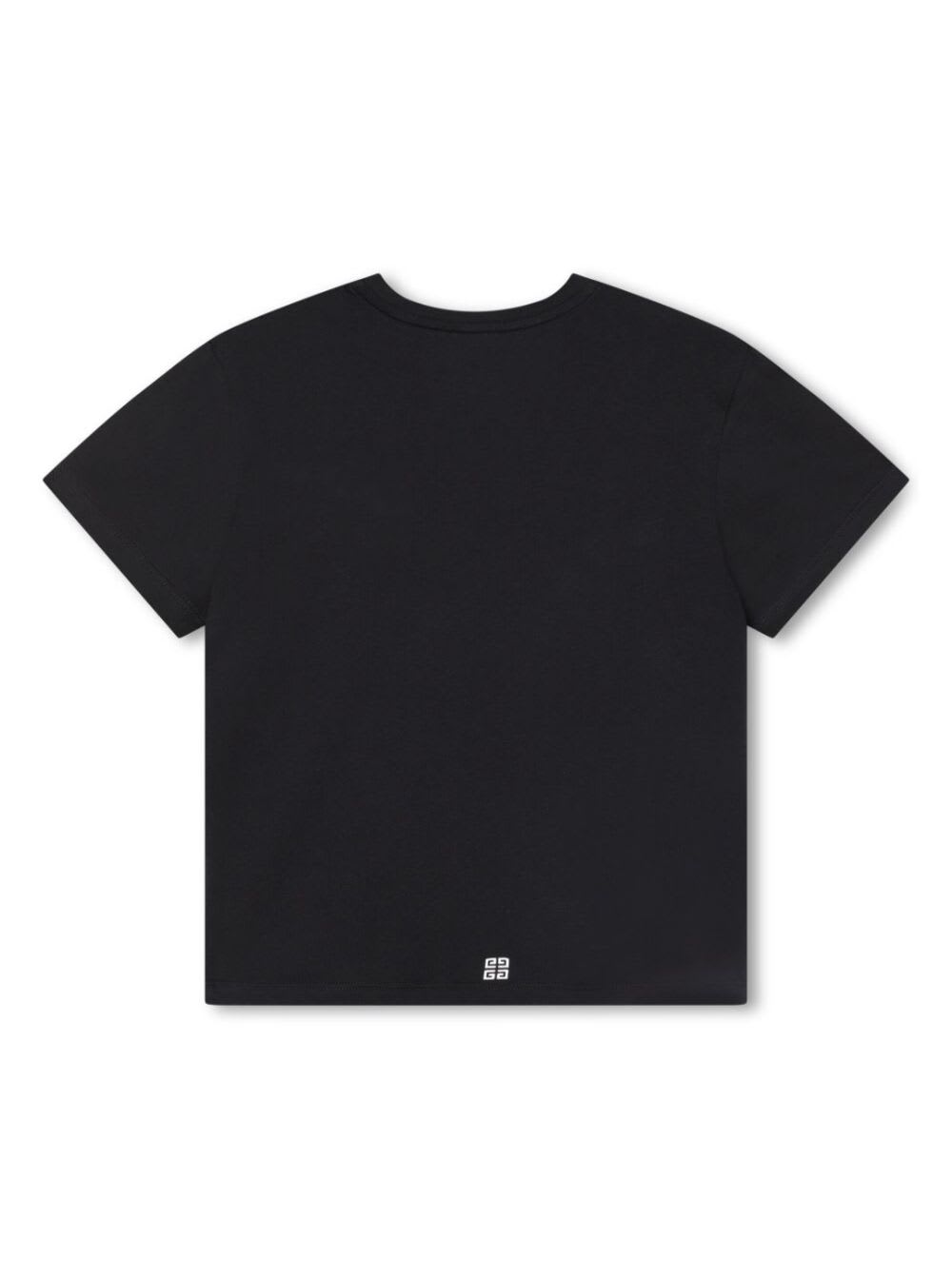 Shop Givenchy Black T-shirt With Patch Embroidered Logo At The Front In Cotton Girl