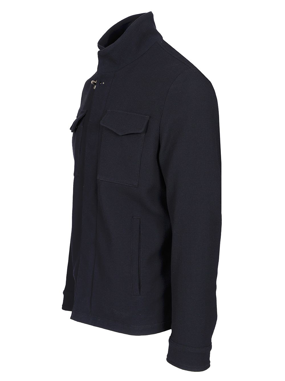 Fay Stretch Cotton And Wool Short Field Jacket Jackets Blue In Blue