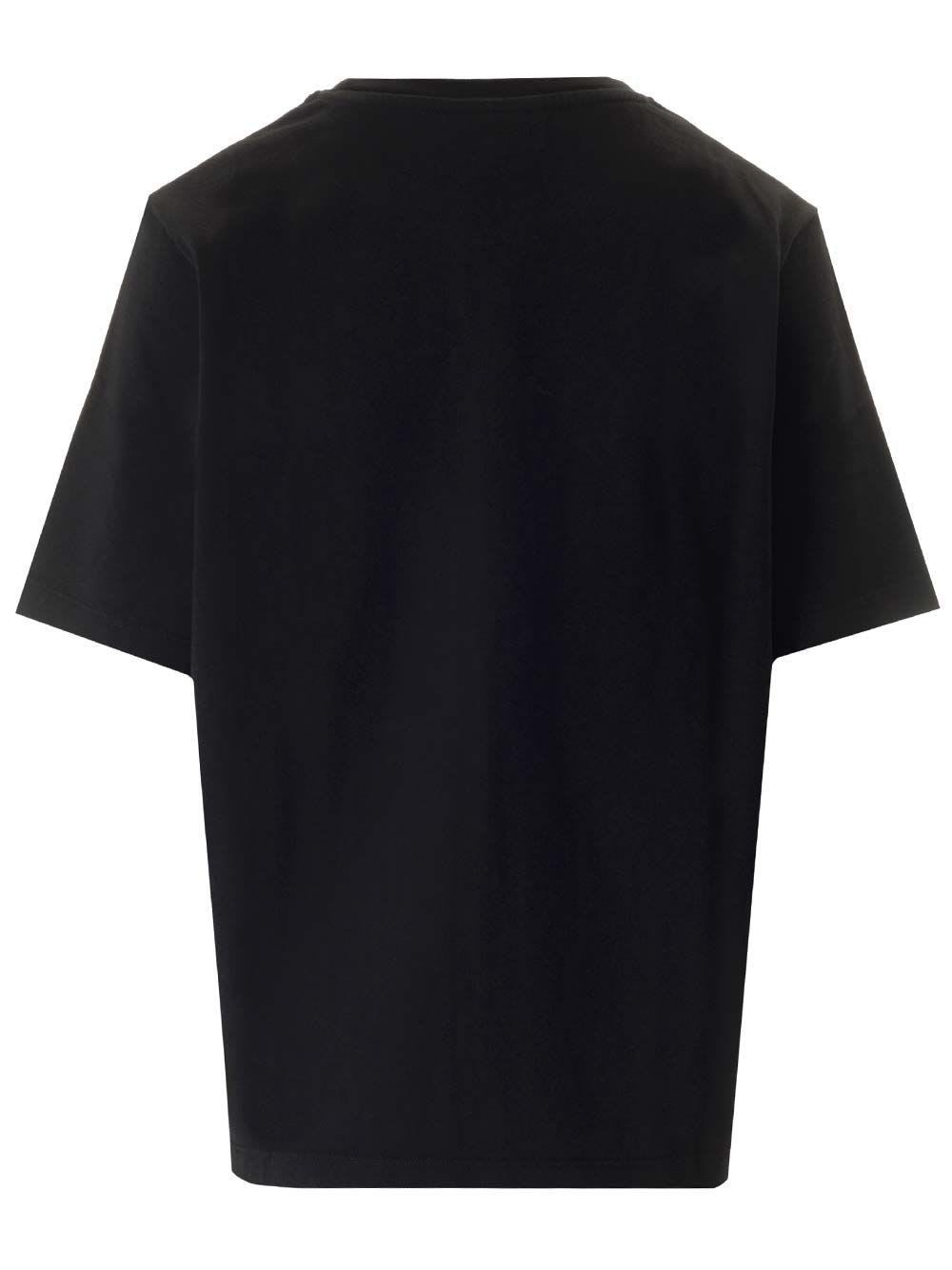 Maison Kitsuné Fox Head Patch Regular Tee Shirt In Black