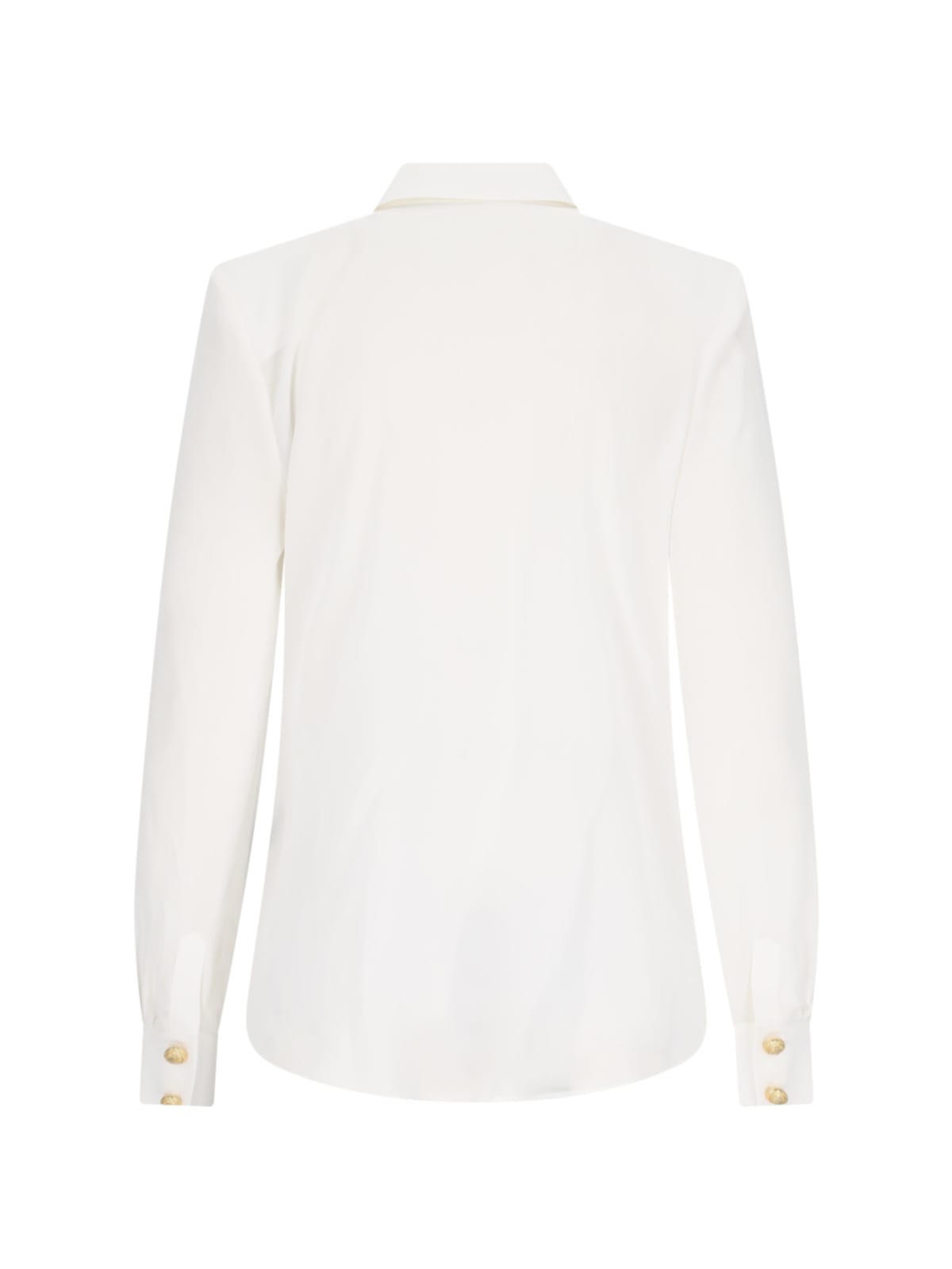 Shop Balmain Silk Shirt In White