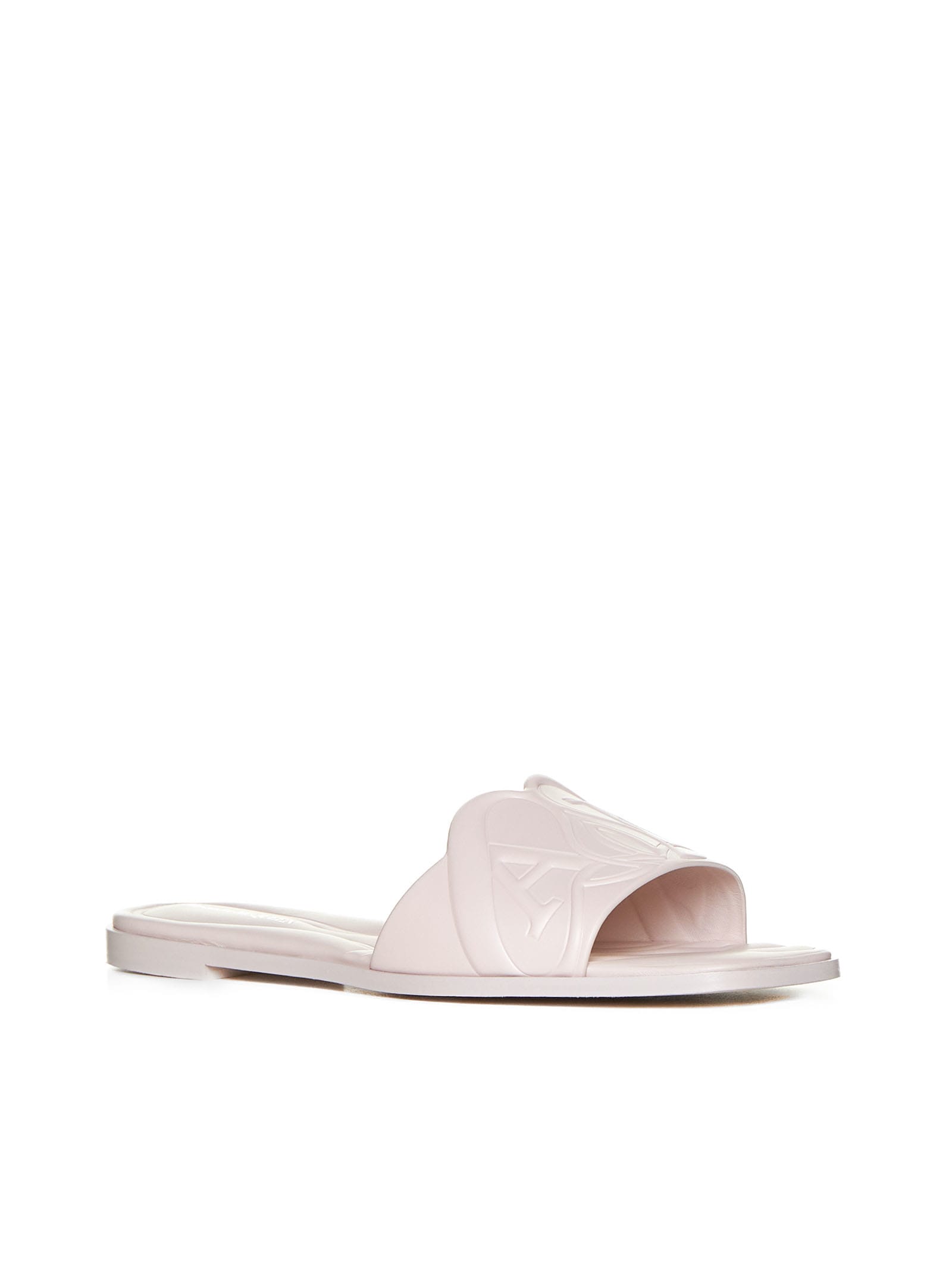 Alexander Mcqueen Alexander Mc Queen Leather Flat Sandals In Clay/clay