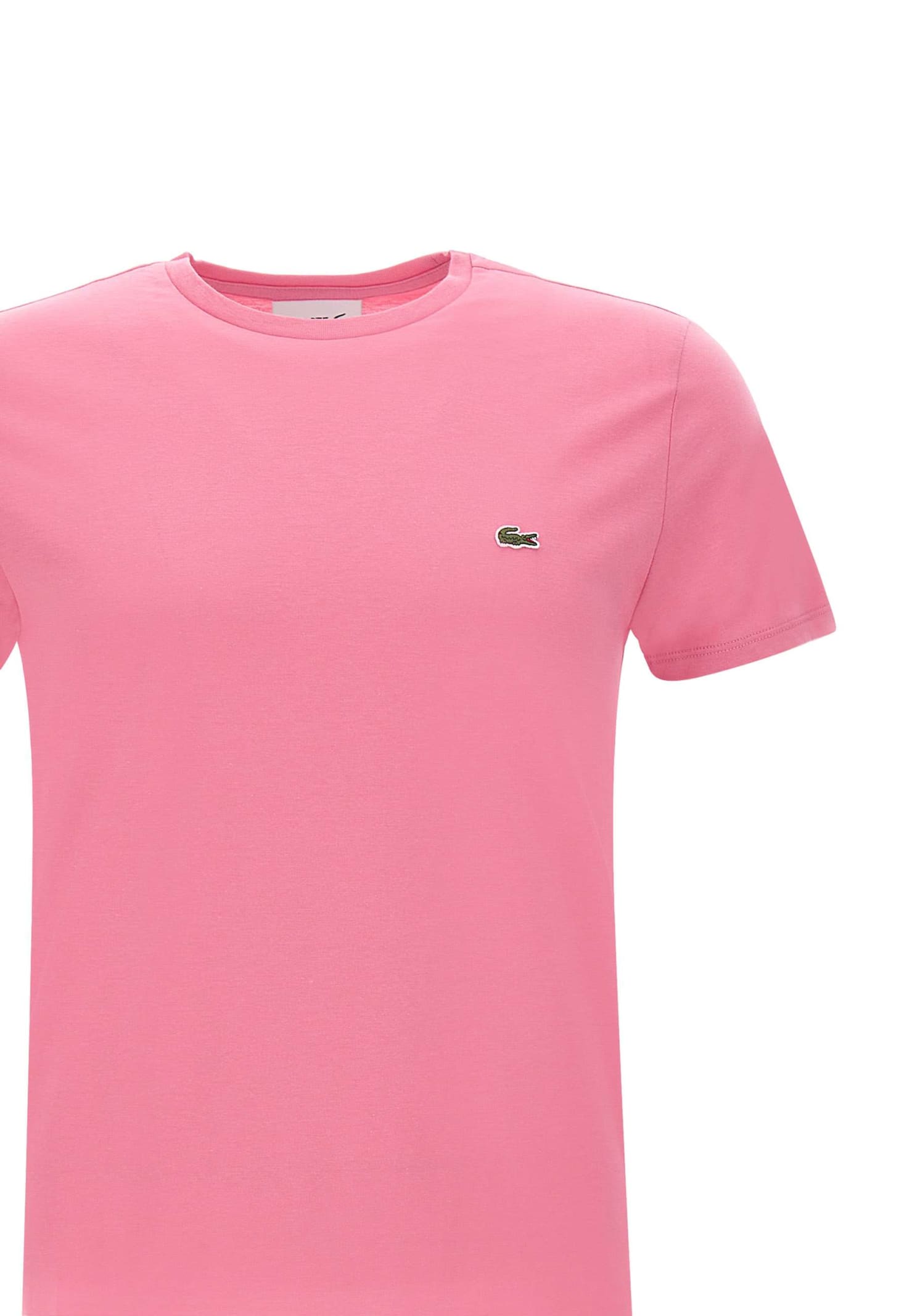 Shop Lacoste Cotton T-shirt In Reseda