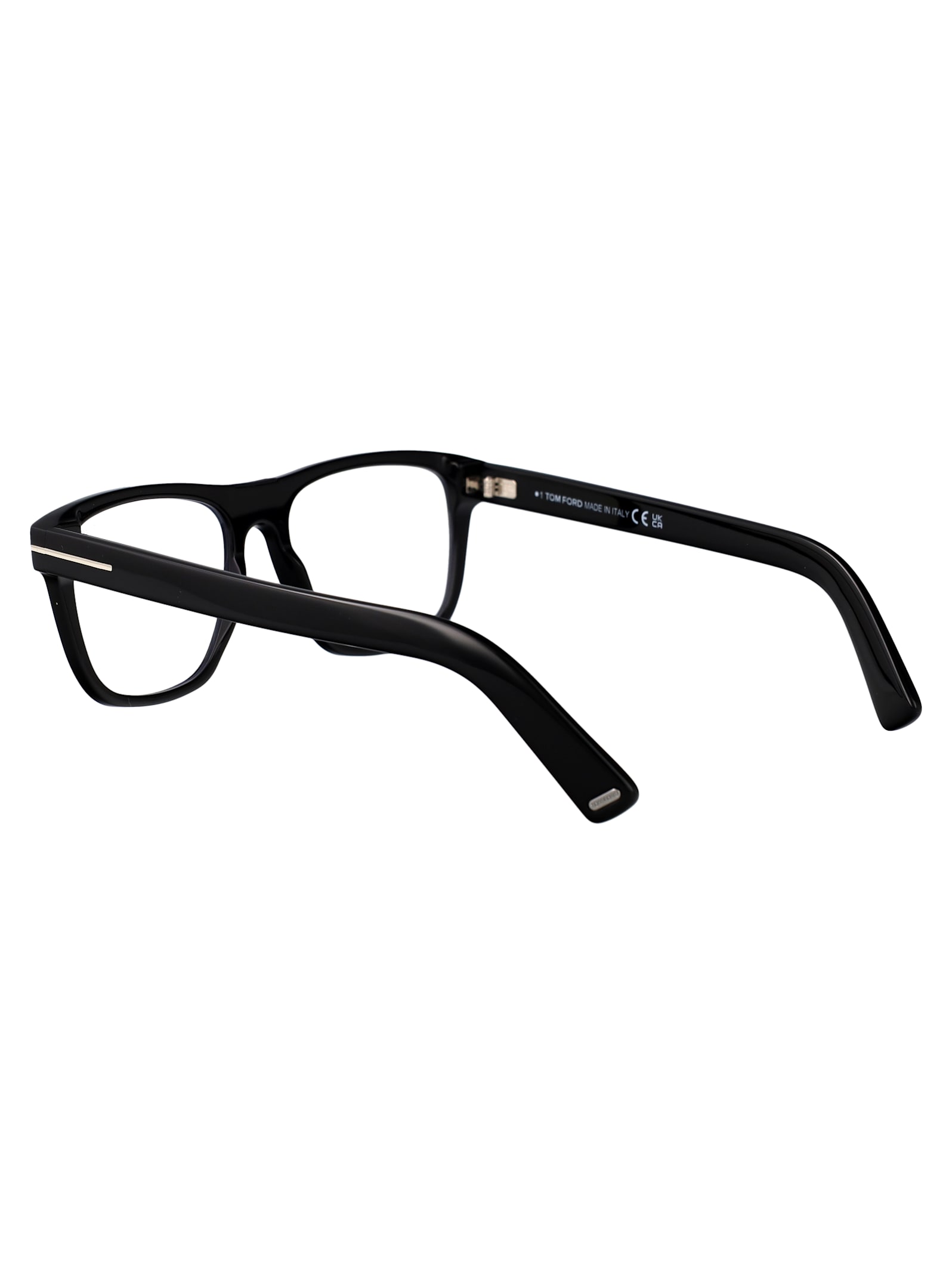 Tom Ford Womens Black Tr001853 Round-frame Acetate Optical Glasses In 001 Nero Lucido