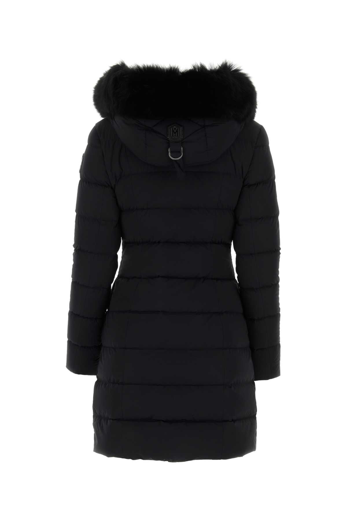 Mackage Black Stretch Nylon Down Jacket In Blue