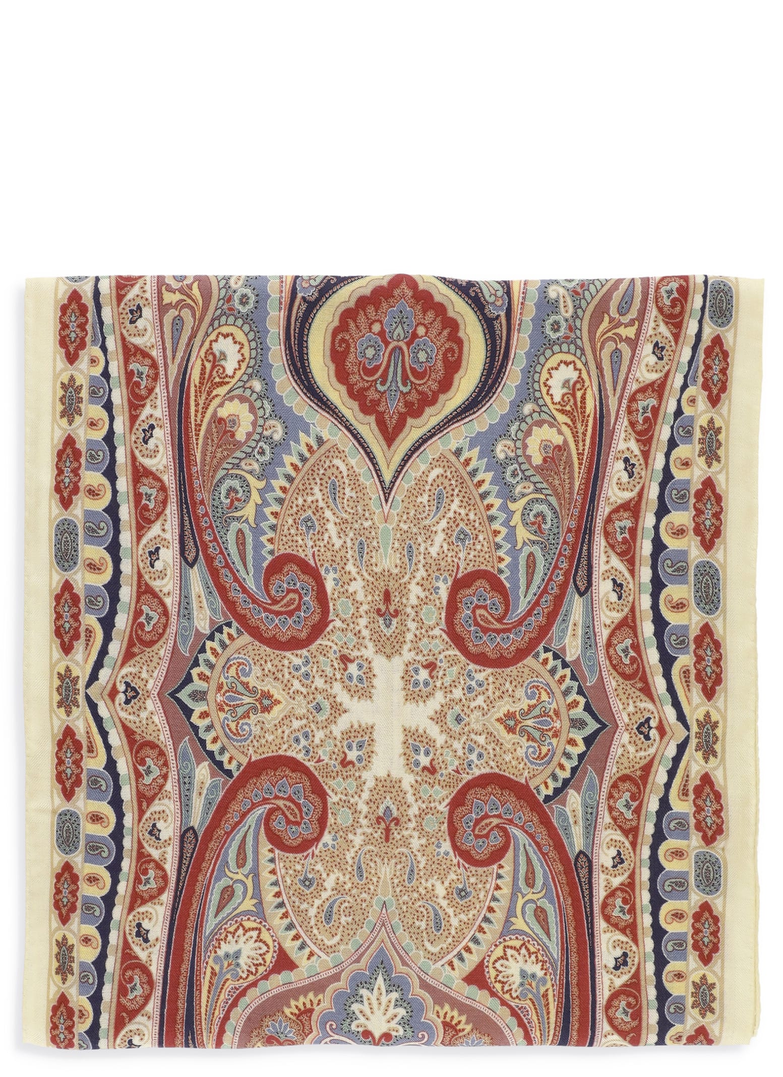 Shop Etro Shawl With Paisley Print In Multicolour