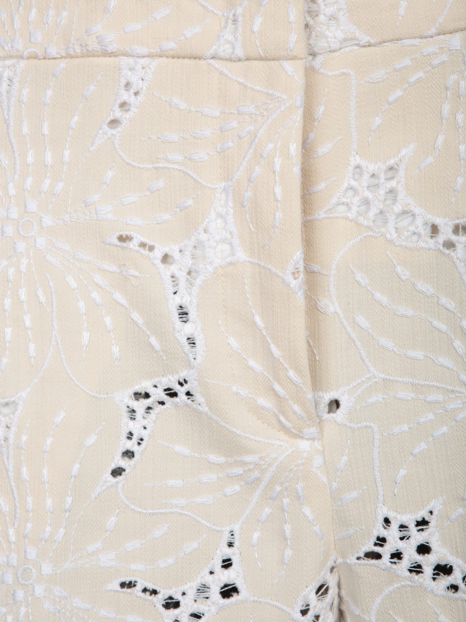 GENNY FLORAL BEIGE WIDE LEG PANTS 
