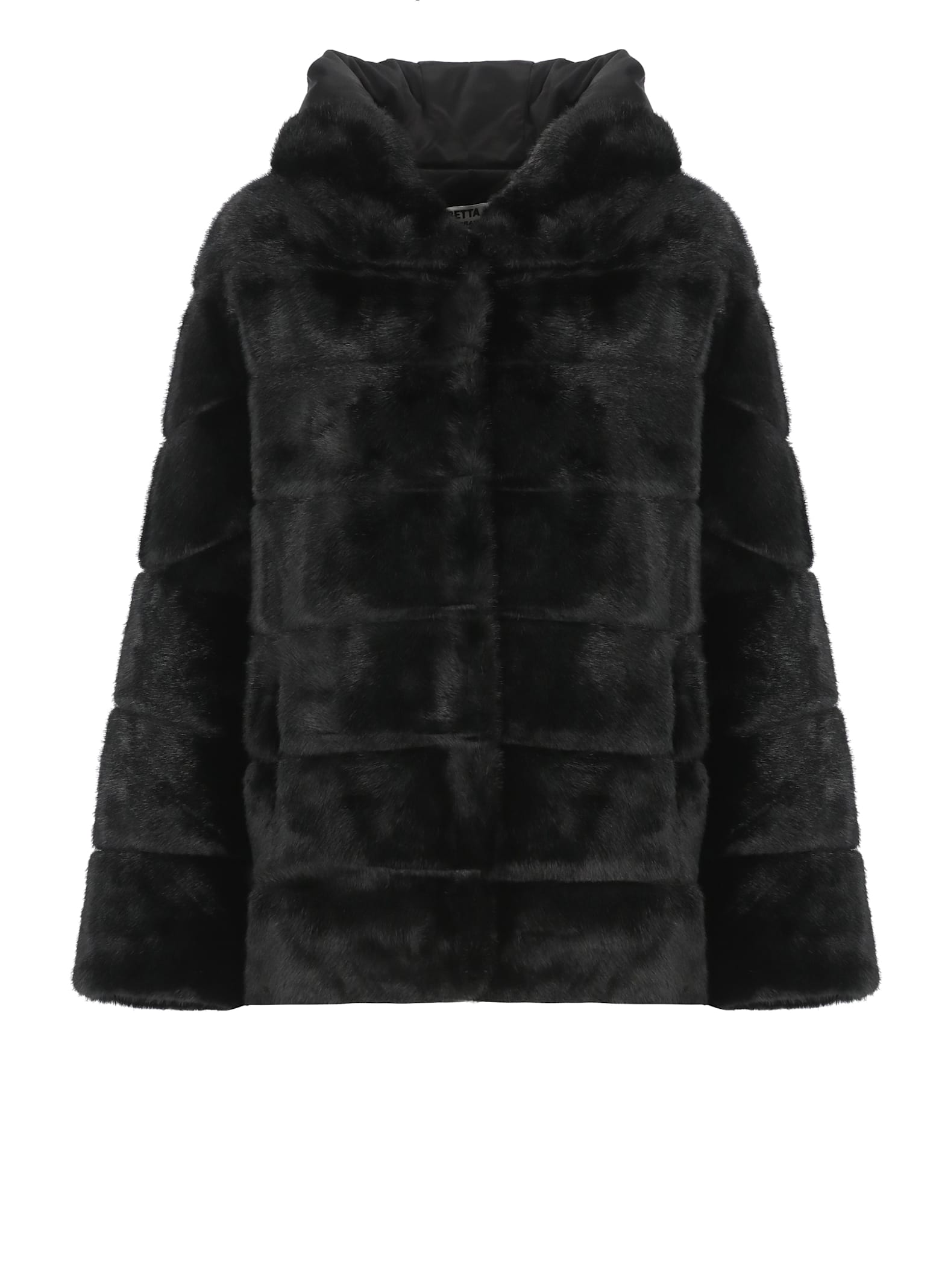 Betta Corradi Faux Fur Coat In Black