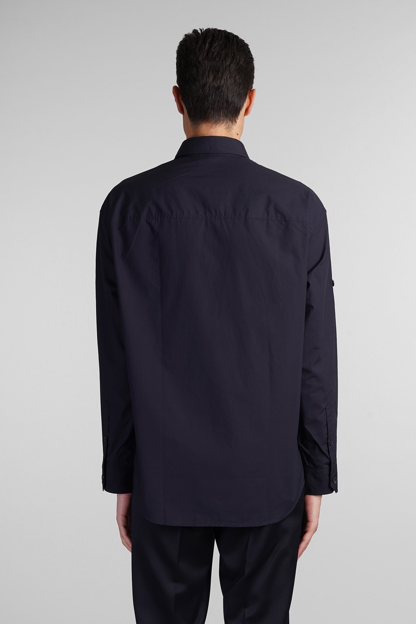 Shop Emporio Armani Shirt In Blue Cotton