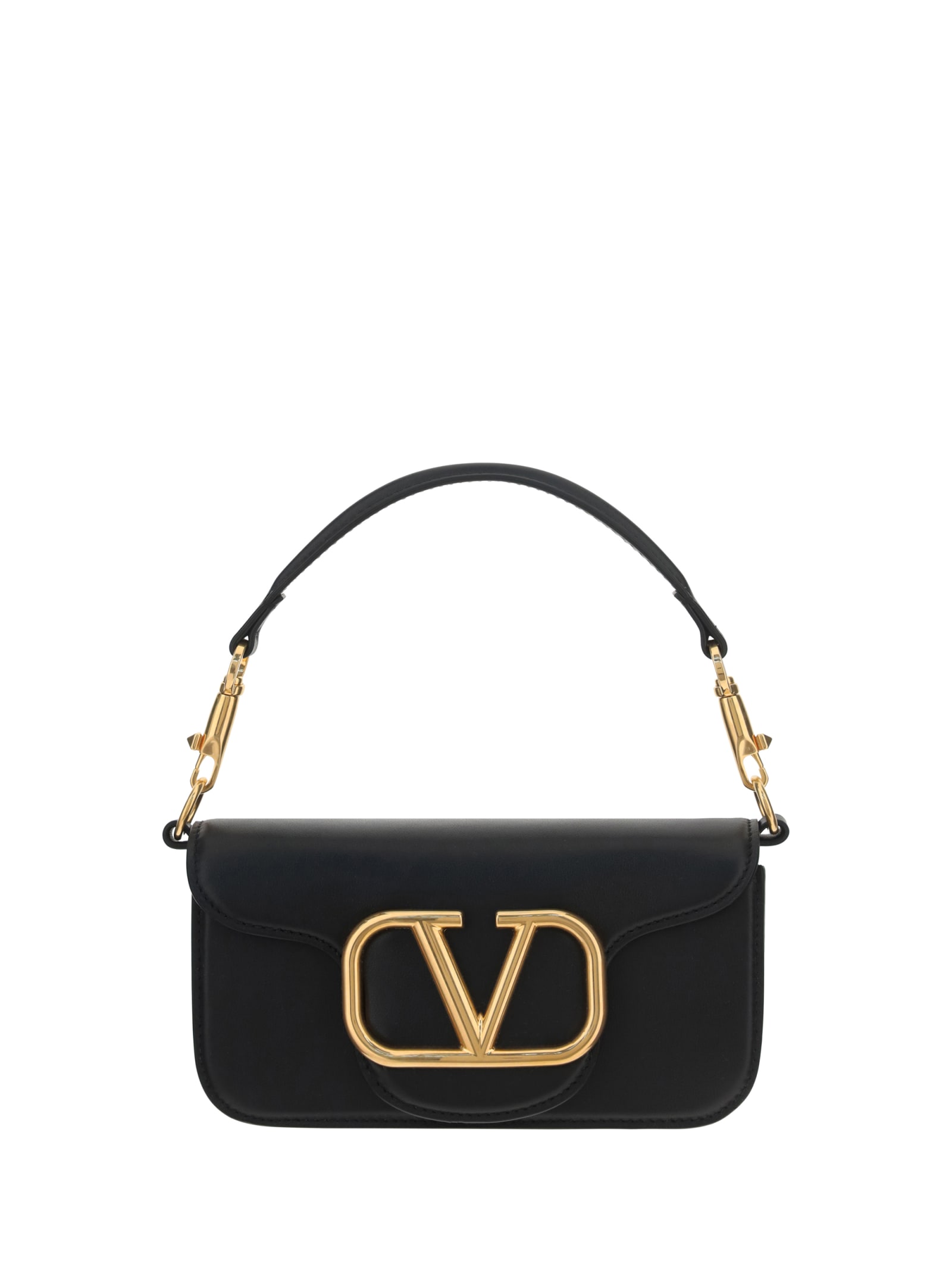 Shop Valentino Small Locò Shoulder Bag In Nero