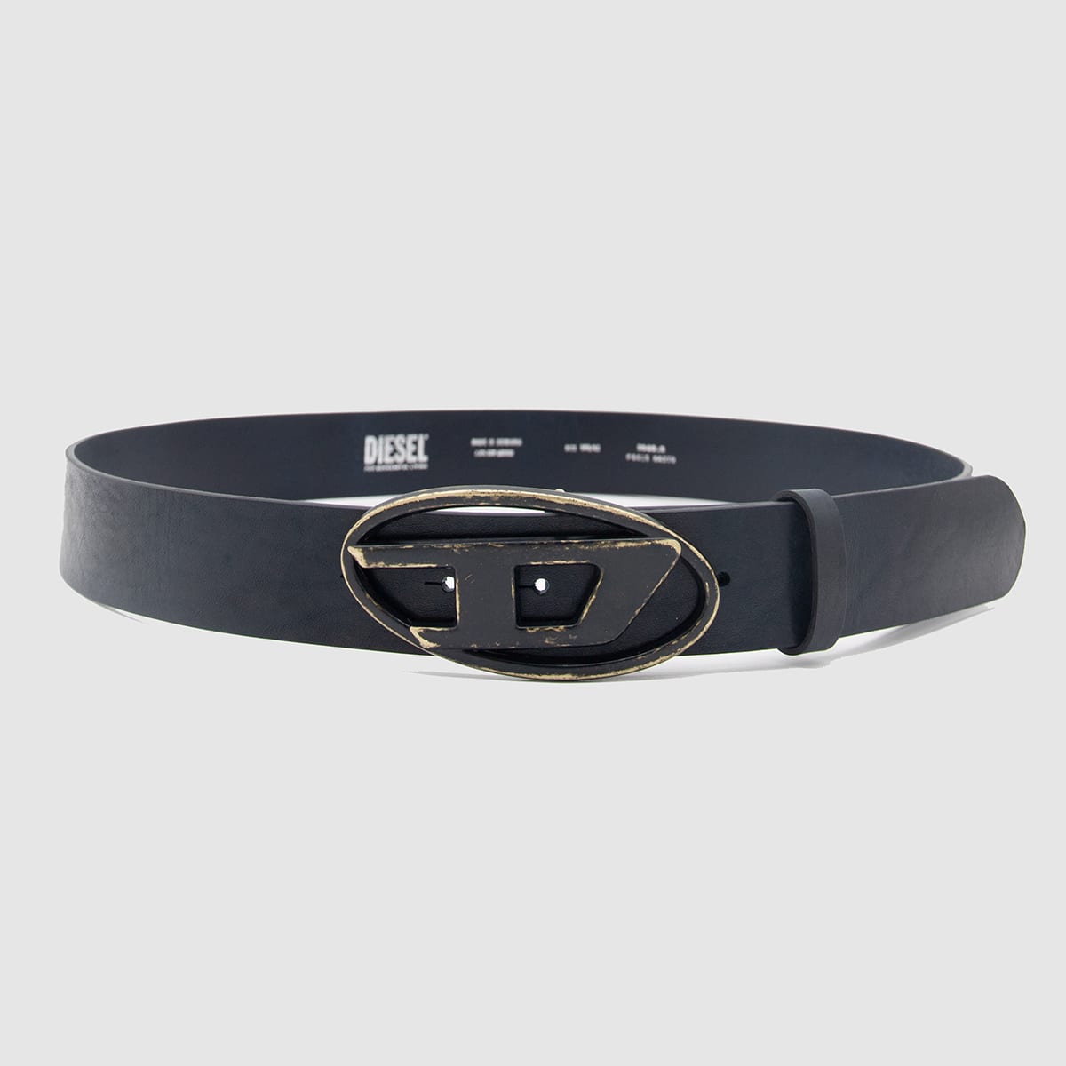 Shop Diesel Black Leather Belt