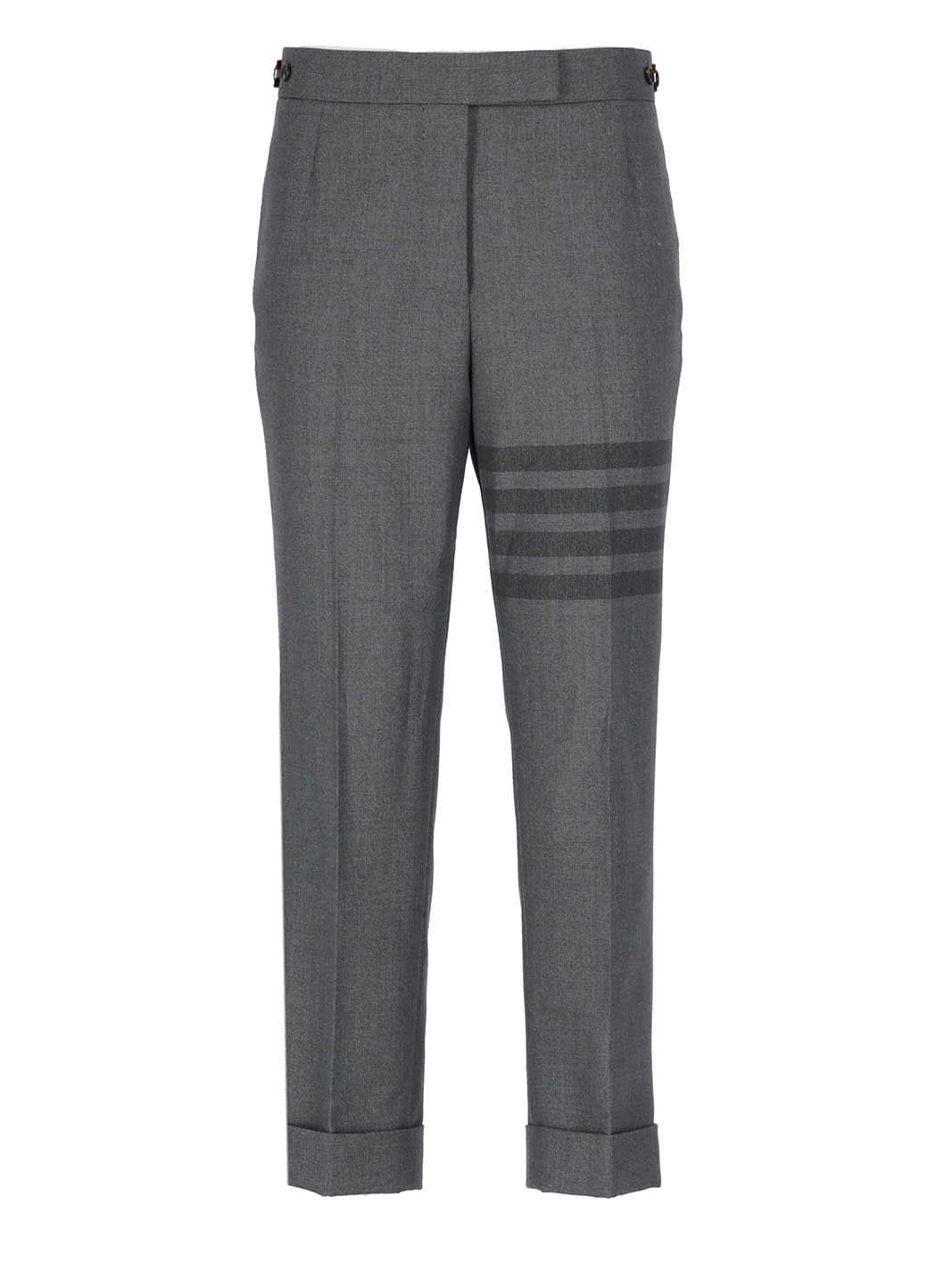 Shop Thom Browne 4-bars Trousers In Grey