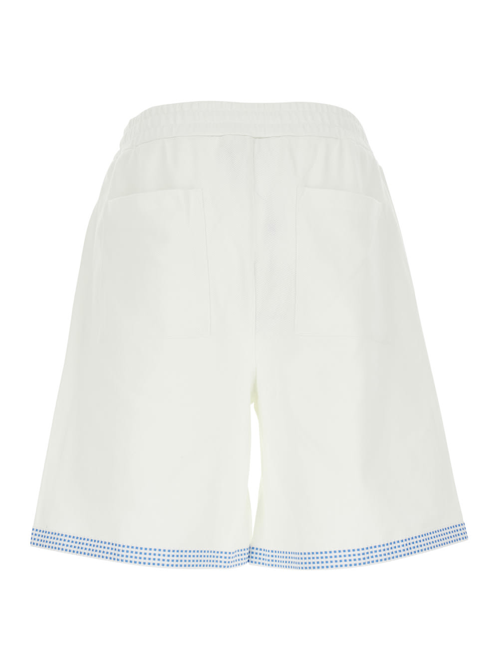 Drôle De Monsieur Textured Shorts Featuring Pockets In White